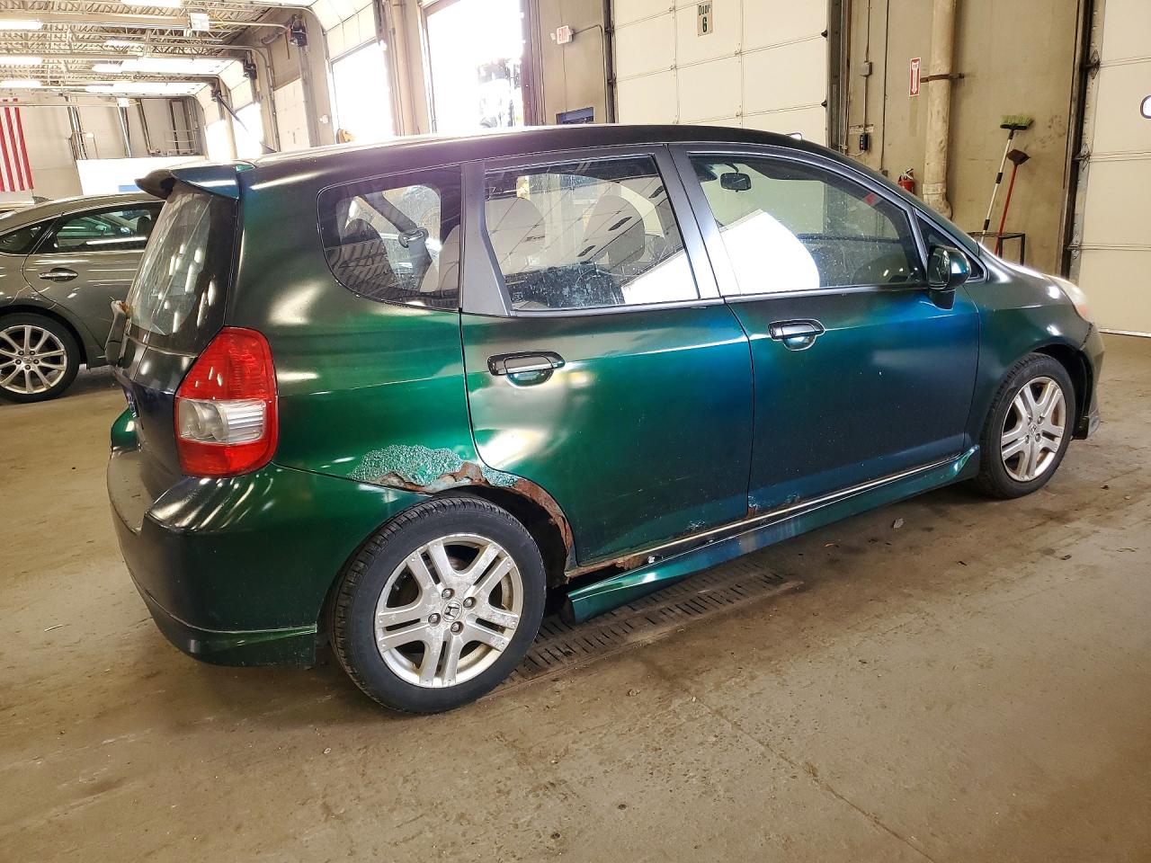 2007 Honda Fit S Зеленый vin: JHMGD38667S023826
