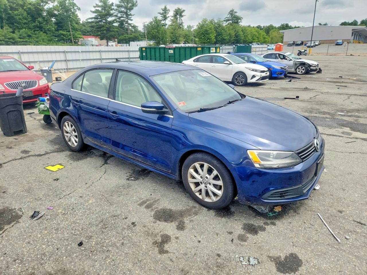 2013 Volkswagen Jetta Se Blue vin: 3VWDP7AJ4DM430112