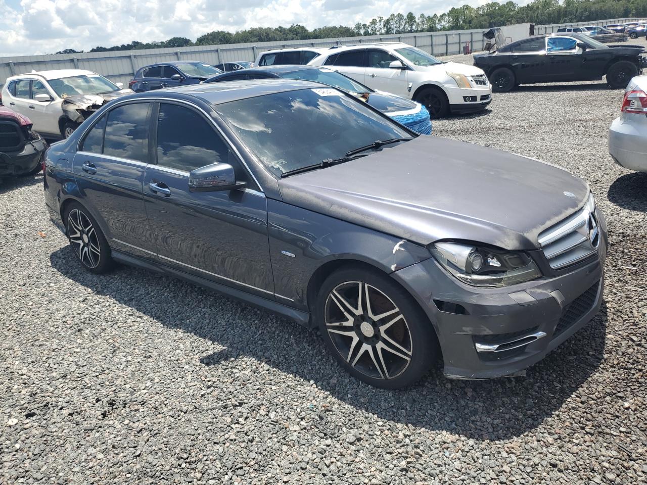 2013 Mercedes-benz C 250 Gray vin: WDDGF4HB5DR270892