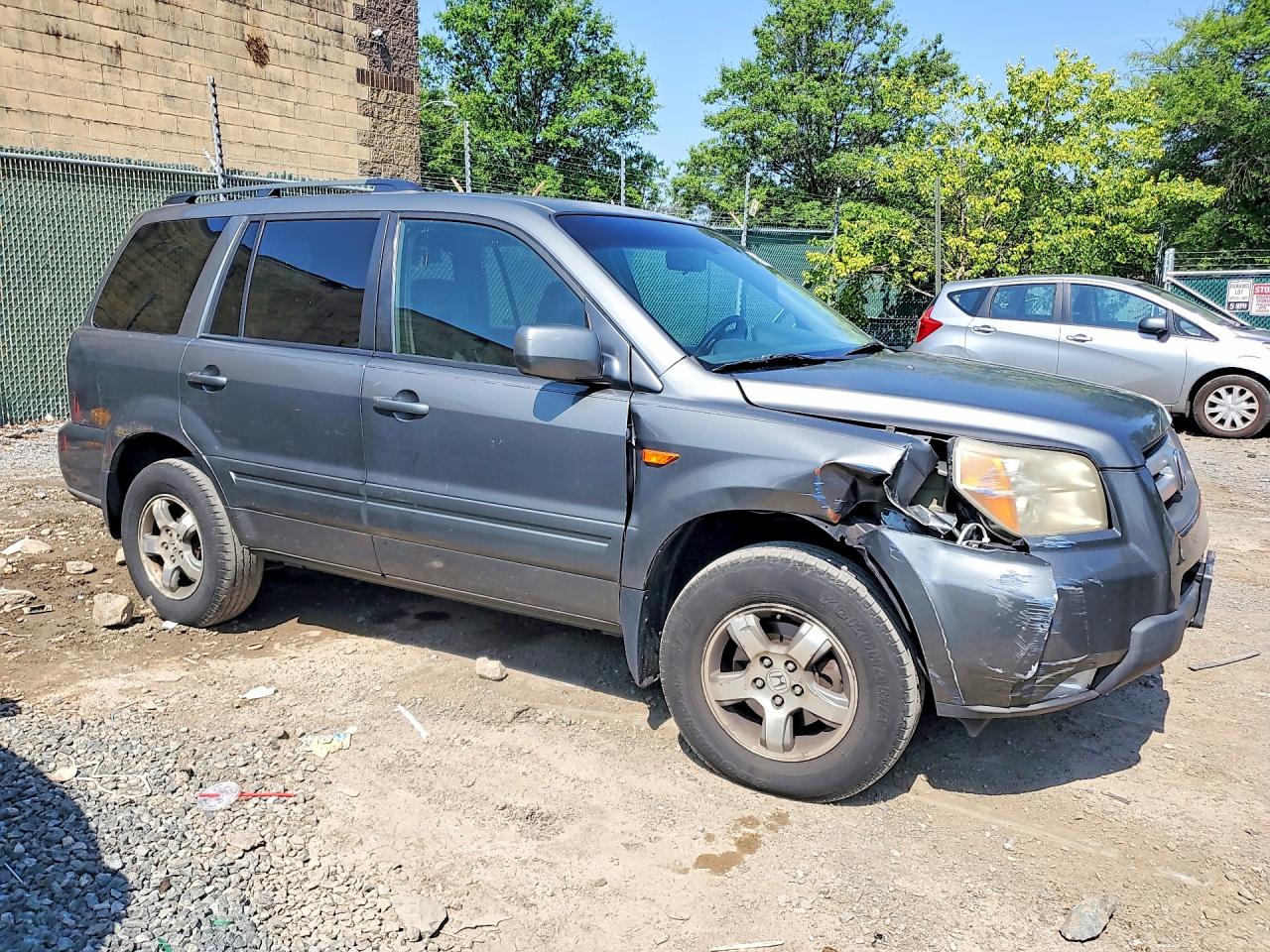2007 Honda Pilot Exl Gray vin: 2HKYF18667H504596