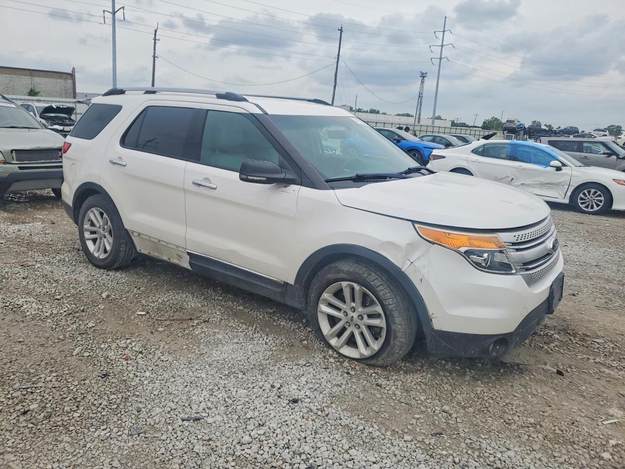 2014 Ford Explorer Xlt White vin: 1FM5K7D82EGA53477