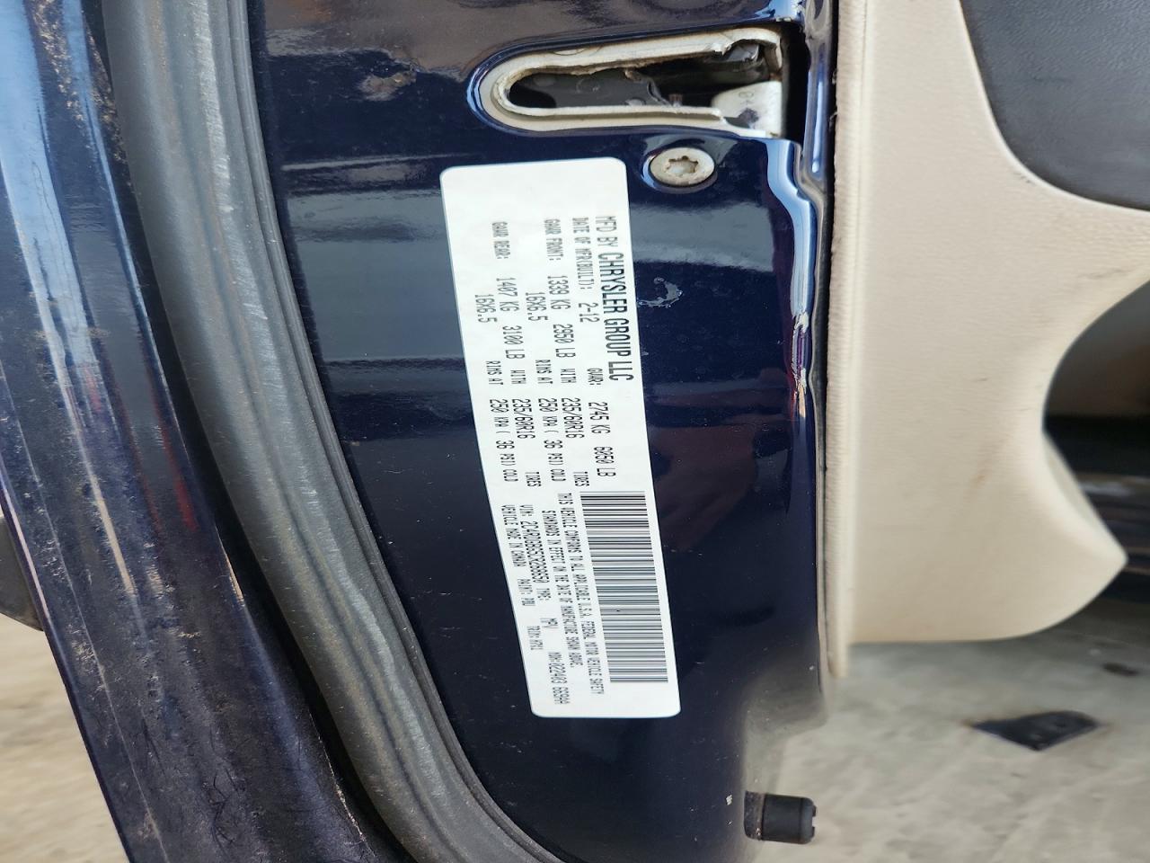 2012 Dodge Grand Caravan Se Blue vin: 2C4RDGBG5CR268650