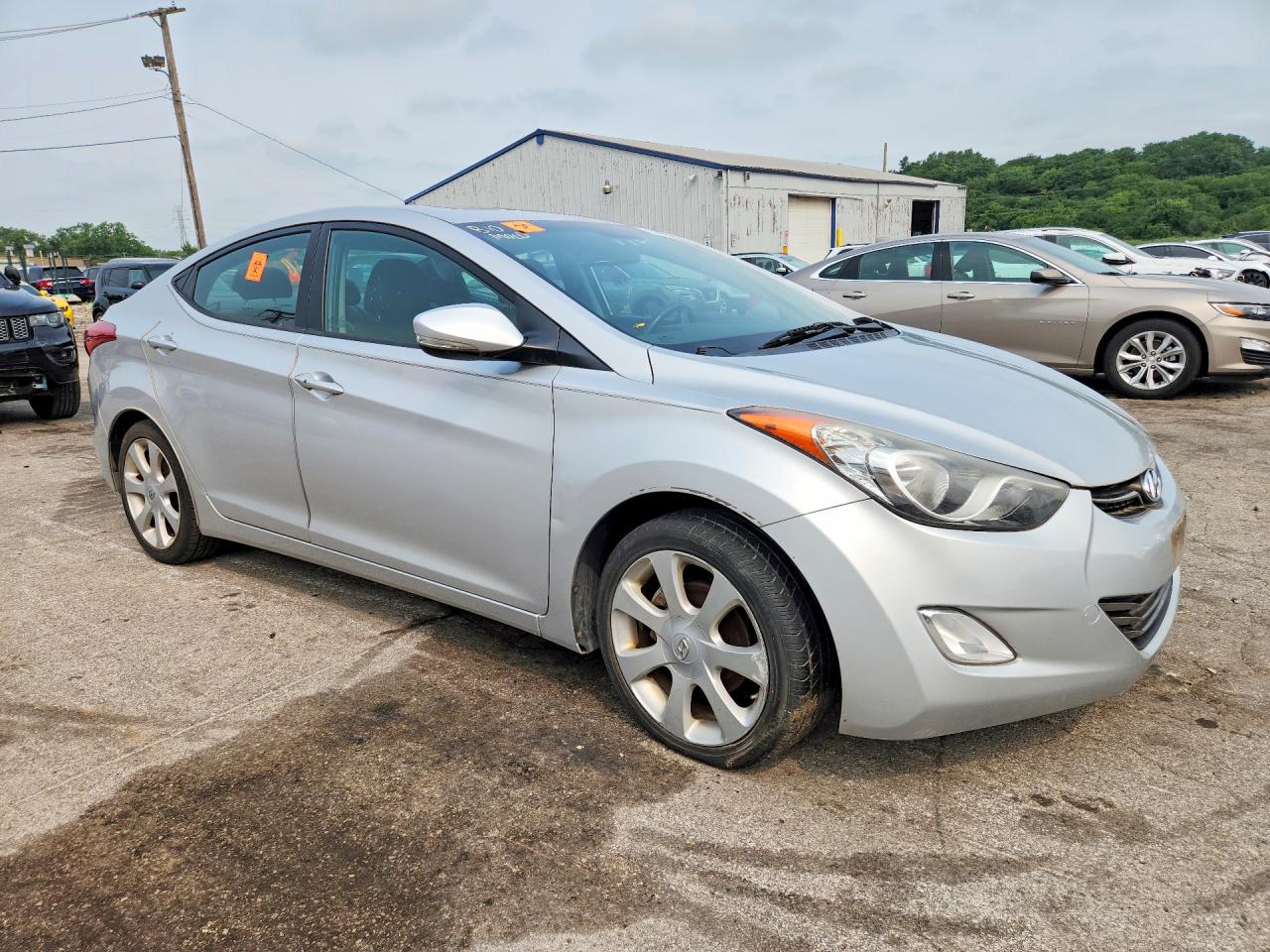 2012 Hyundai Elantra Limited Серебряный vin: KMHDH4AE5CU385320