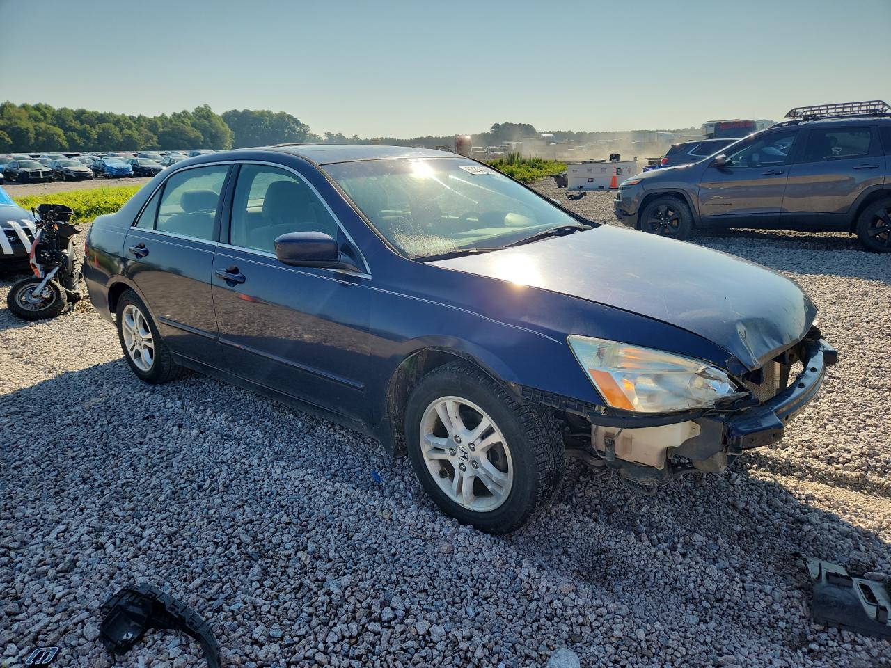 2007 Honda Accord Ex Blue vin: 1HGCM56757A017854