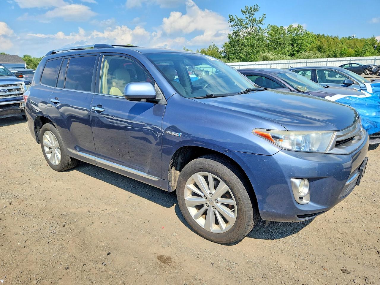 2013 Toyota Highlander Hybrid Limited Blue vin: JTEDC3EH8D2013108