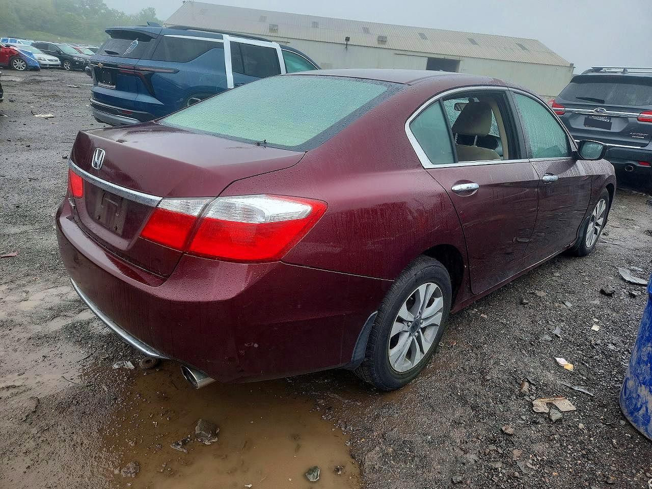 2014 Honda Accord Lx Maroon vin: 1HGCR2F35EA059435