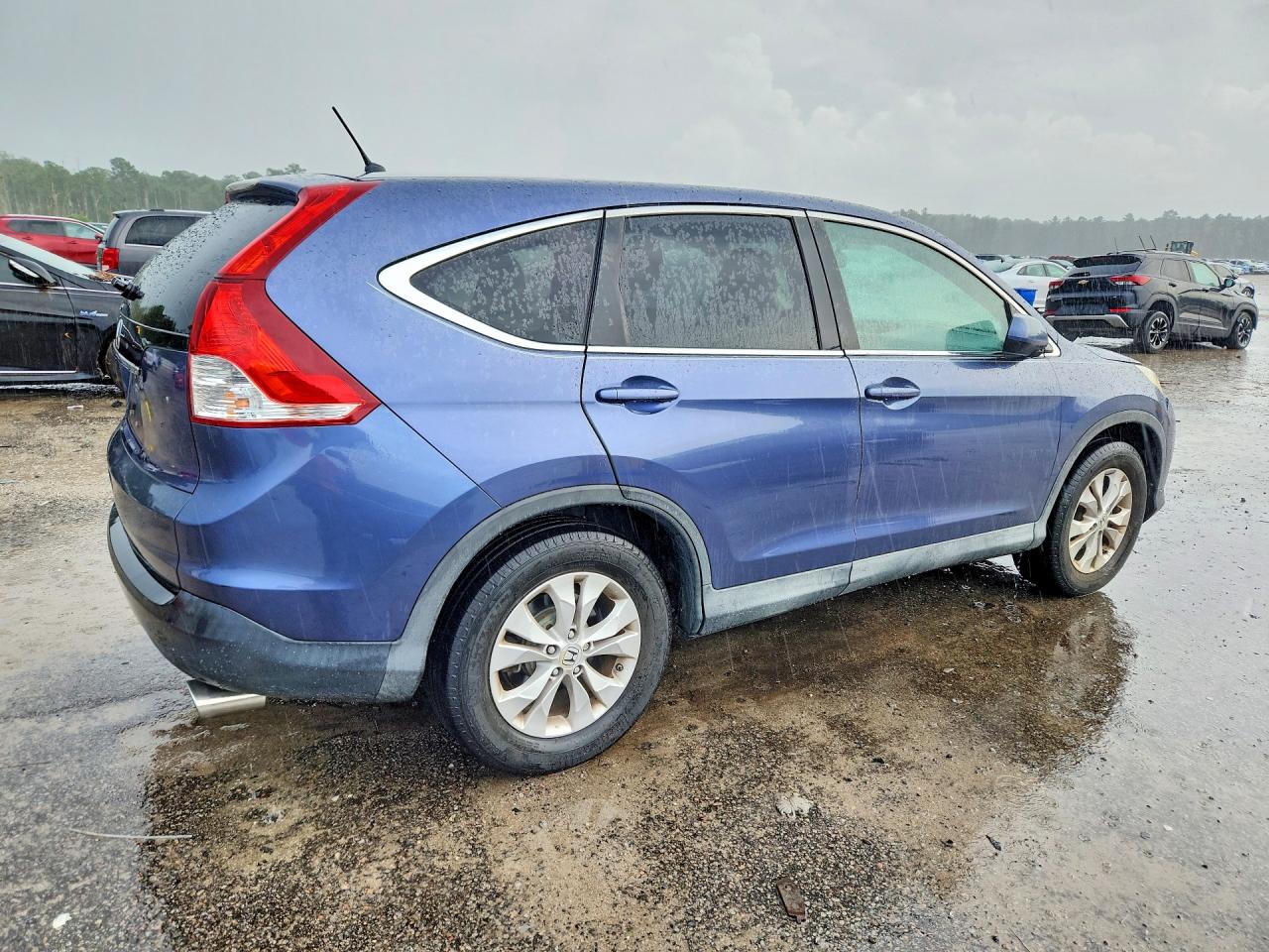 2013 Honda Cr-v Ex Blue vin: 2HKRM3H52DH520240