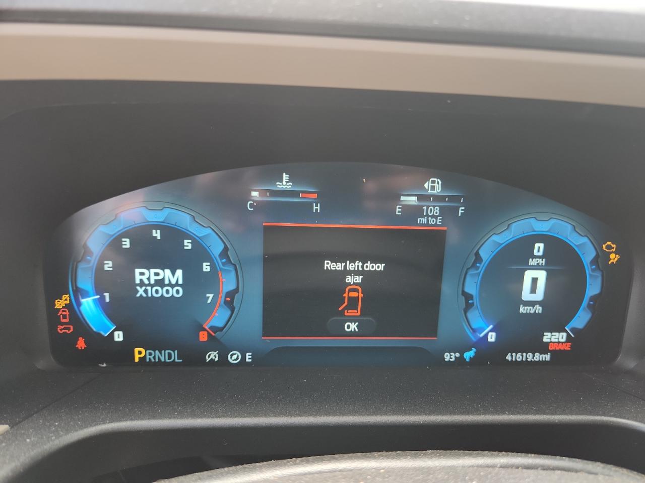 2025 Ford Bronco Sport Big Bend Blue vin: 3FMCR9BNXSRE09685 Damage: Warning Light - Engine, On, Unacceptable
