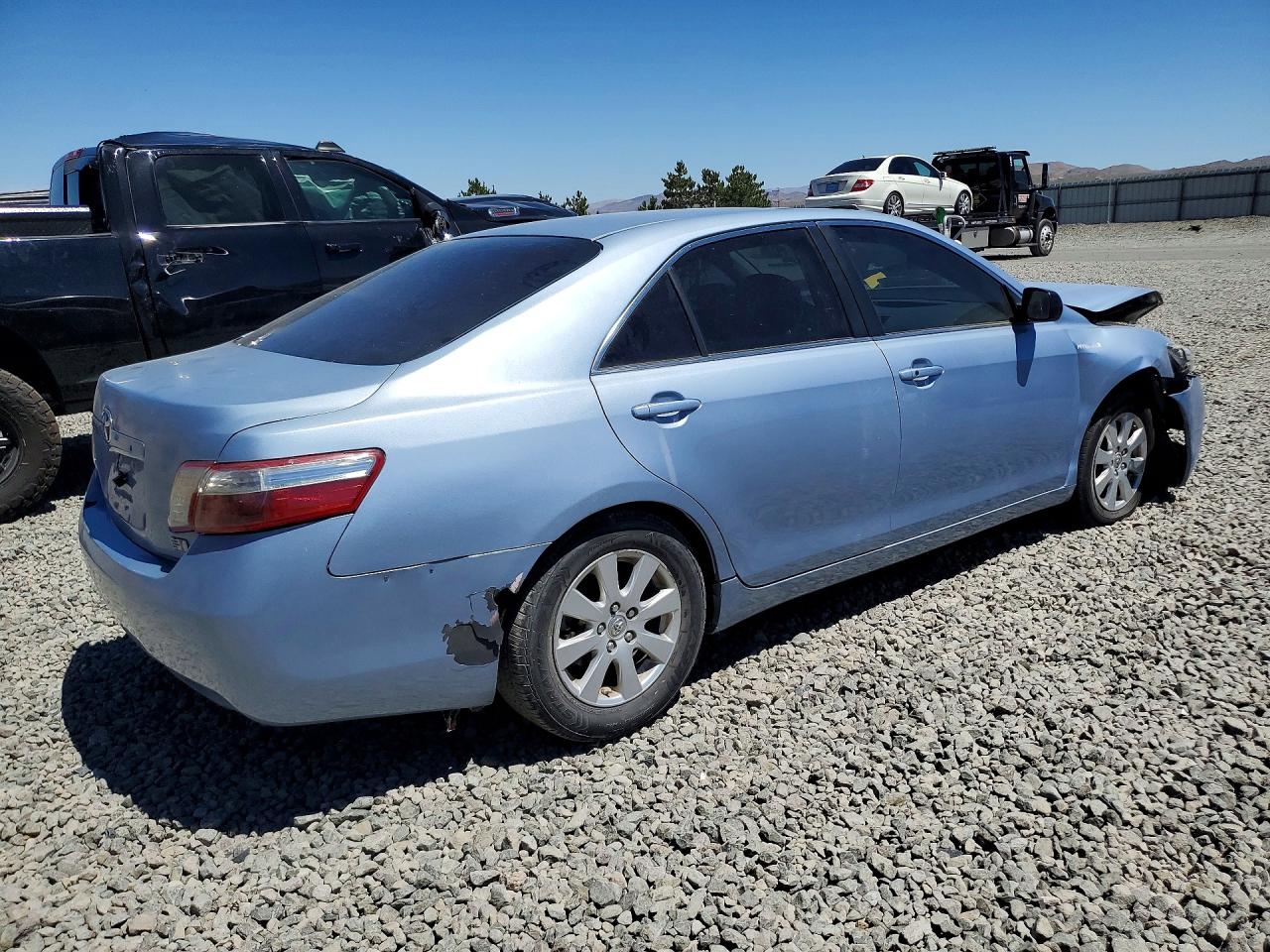 2007 Toyota Camry Hybrid Blue vin: JTNBB46K073021888
