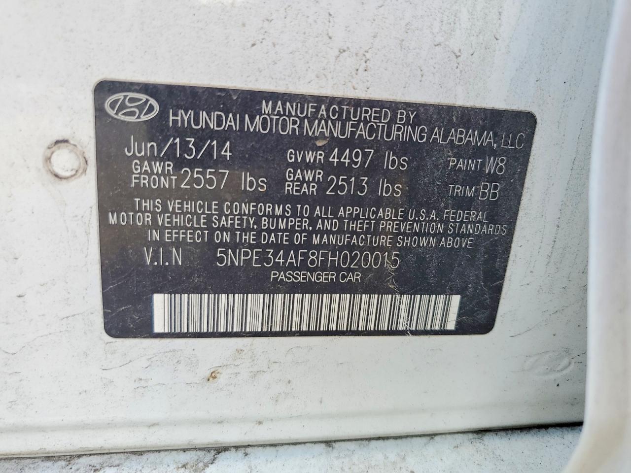 2015 Hyundai Sonata Limited White vin: 5NPE34AF8FH020015