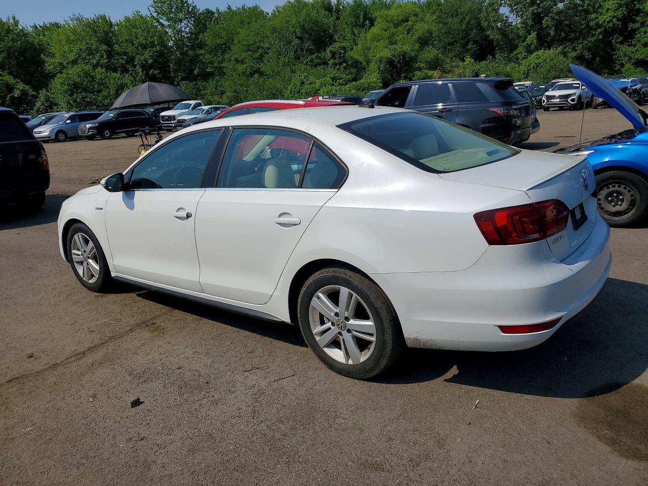 2014 Volkswagen Jetta Hybrid White vin: 3VW637AJXEM279685