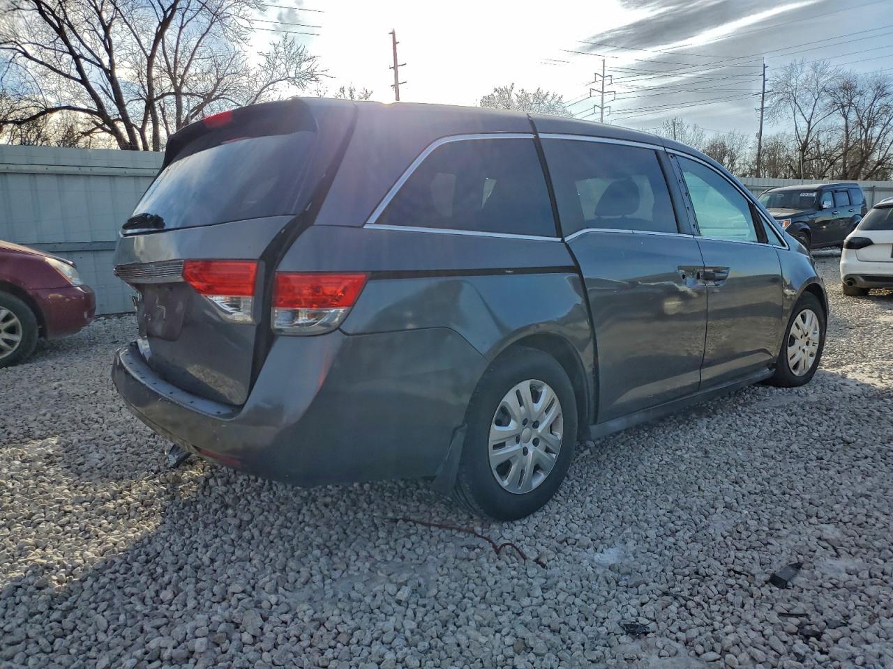 2014 Honda Odyssey Lx Gray vin: 5FNRL5H2XEB026826