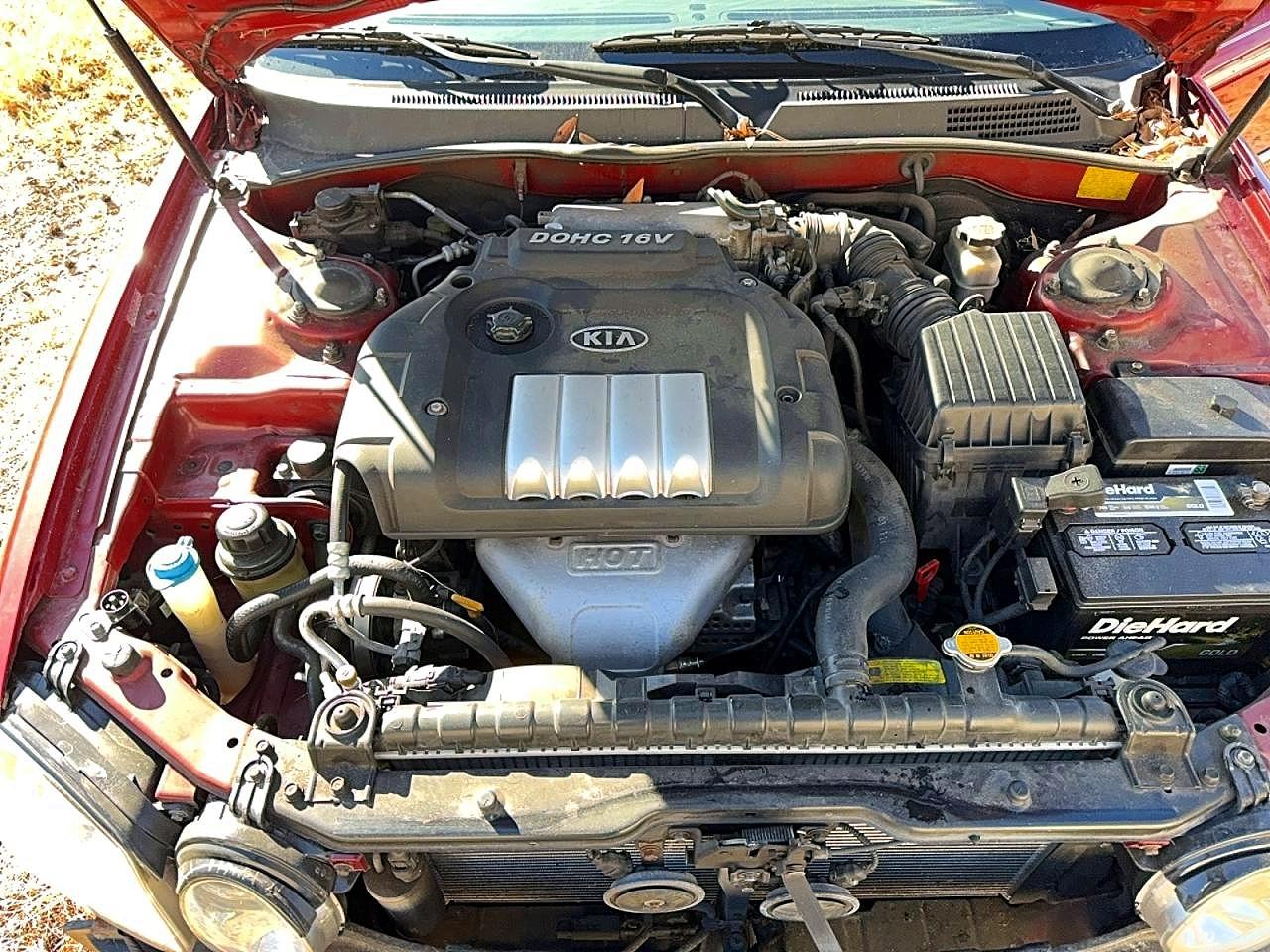 2004 Kia Optima Lx Бордовый vin: KNAGD126645321217