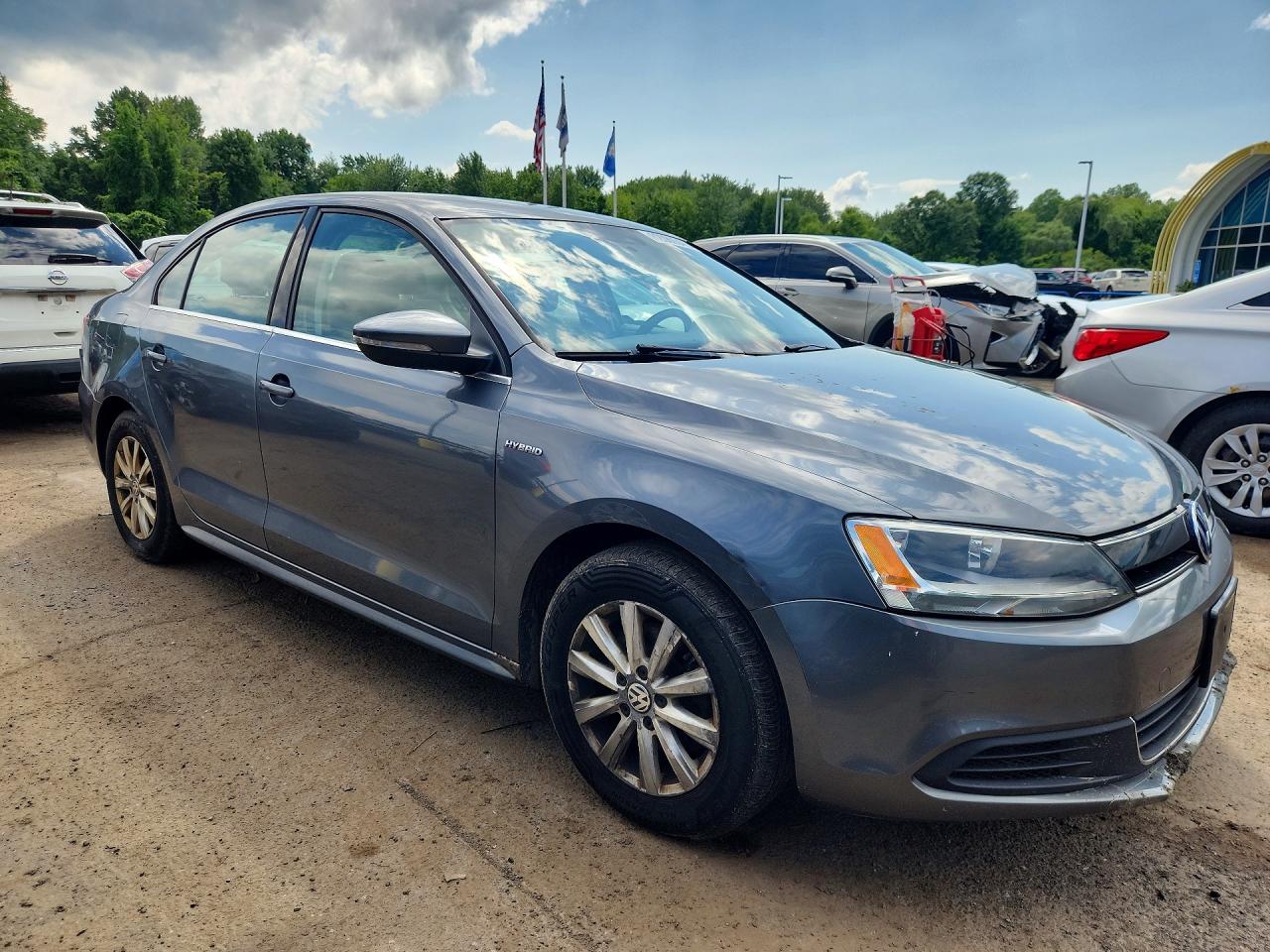 2013 Volkswagen Jetta Hybrid Gray vin: 3VW637AJ8DM263208