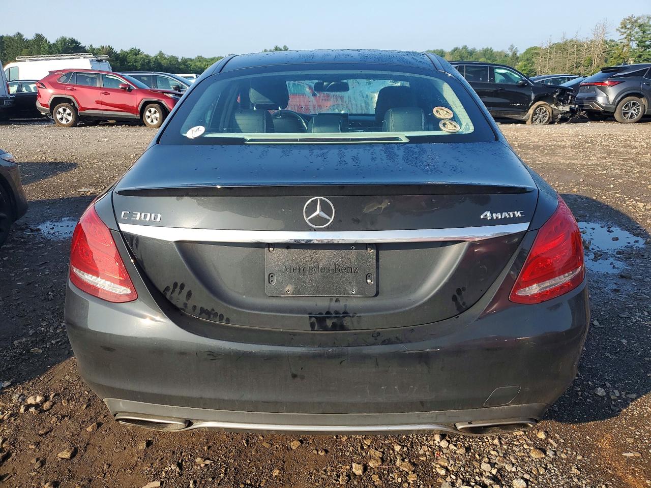 2015 Mercedes-benz C 300 4matic Black vin: 55SWF4KB6FU056676