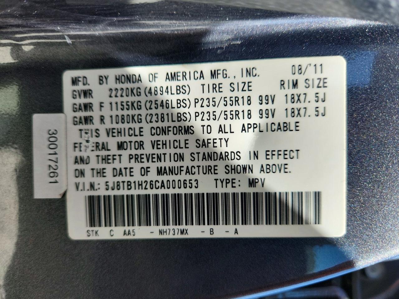 2012 Acura Rdx Серый vin: 5J8TB1H26CA000653