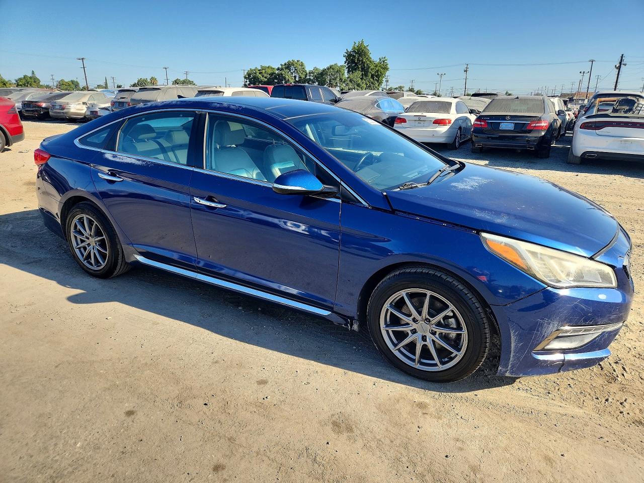 2015 Hyundai Sonata Limited Blue vin: 5NPE34AF3FH079473