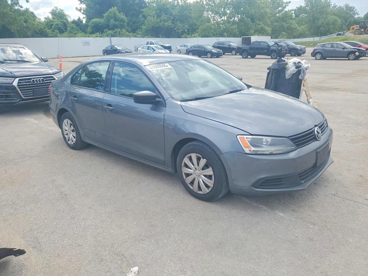 2012 Volkswagen Jetta Base Gray vin: 3VW2K7AJXCM310559