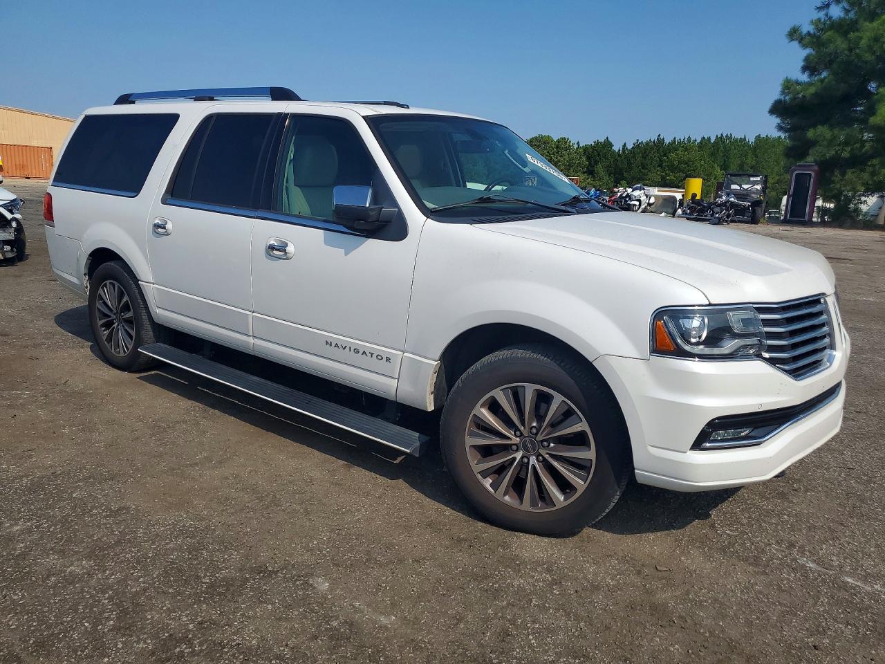 2015 Lincoln Navigator L Белый vin: 5LMJJ3HTXFEJ01584