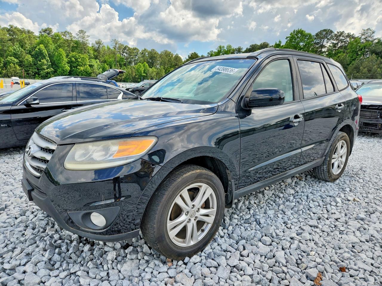 2012 Hyundai Santa Fe Limited Black vin: 5XYZK4AG7CG121336