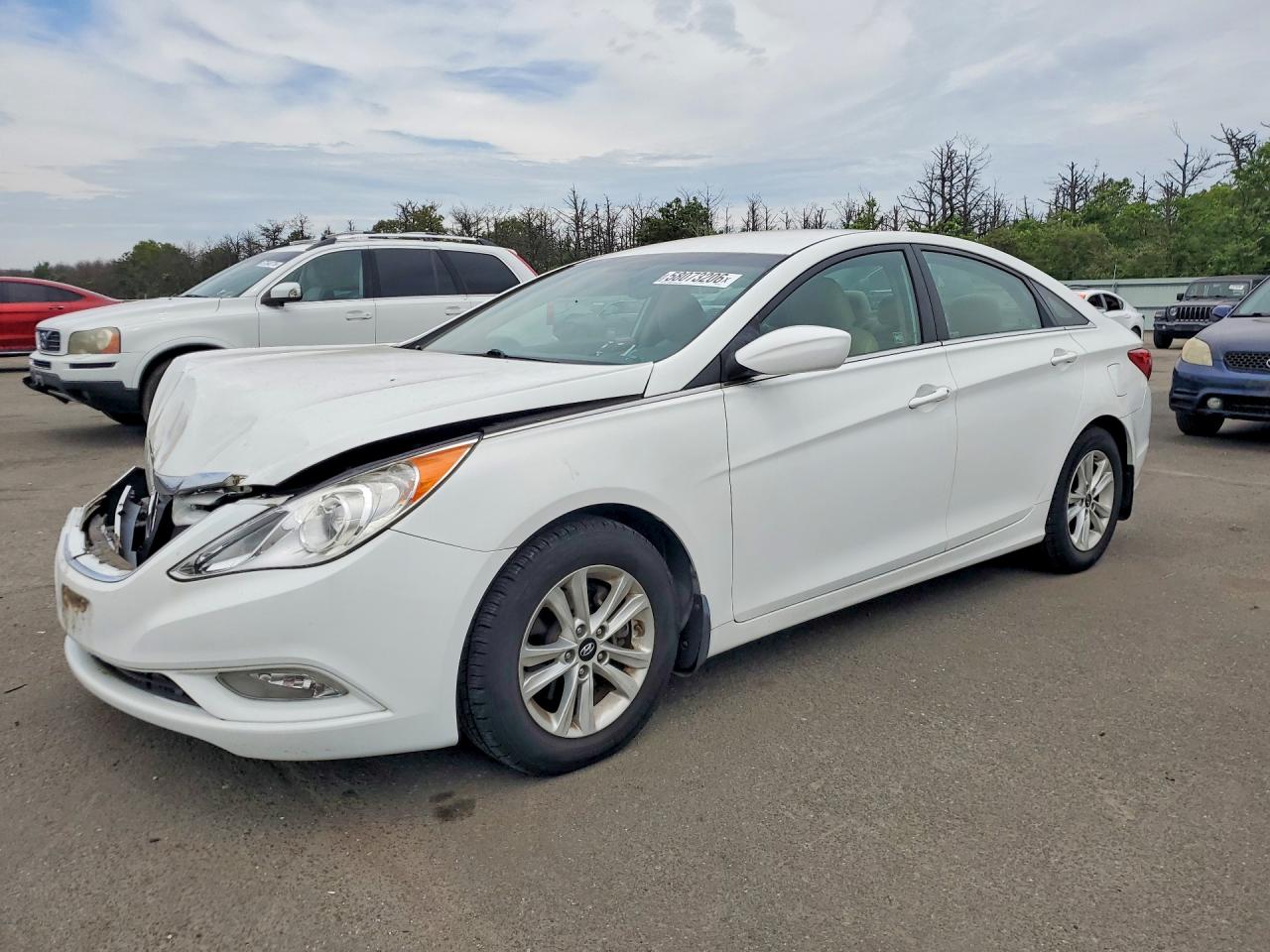 2013 Hyundai Sonata Gls White vin: 5NPEB4AC0DH550565
