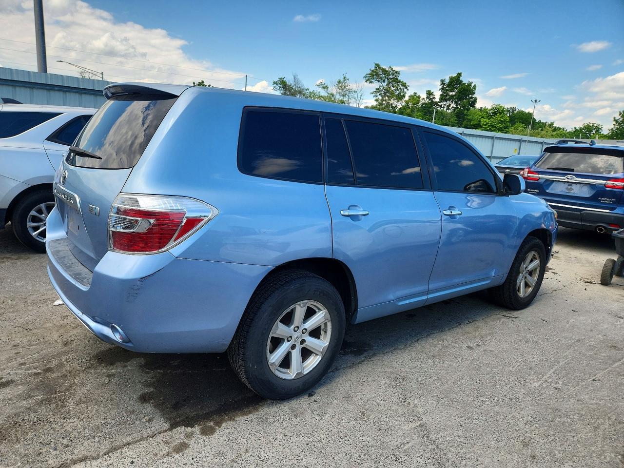 2008 Toyota Highlander Hybrid Blue vin: JTEEW41A482023974