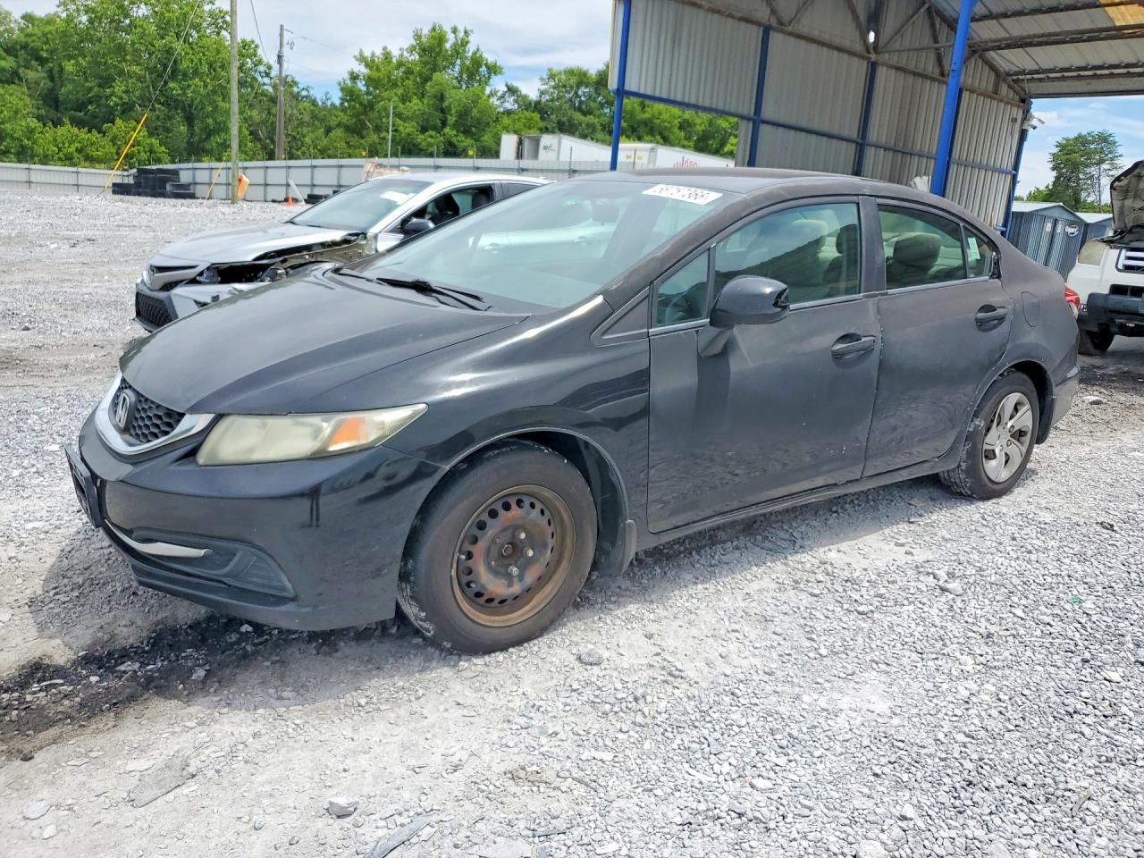 2013 Honda Civic Lx Black vin: 19XFB2F56DE242470