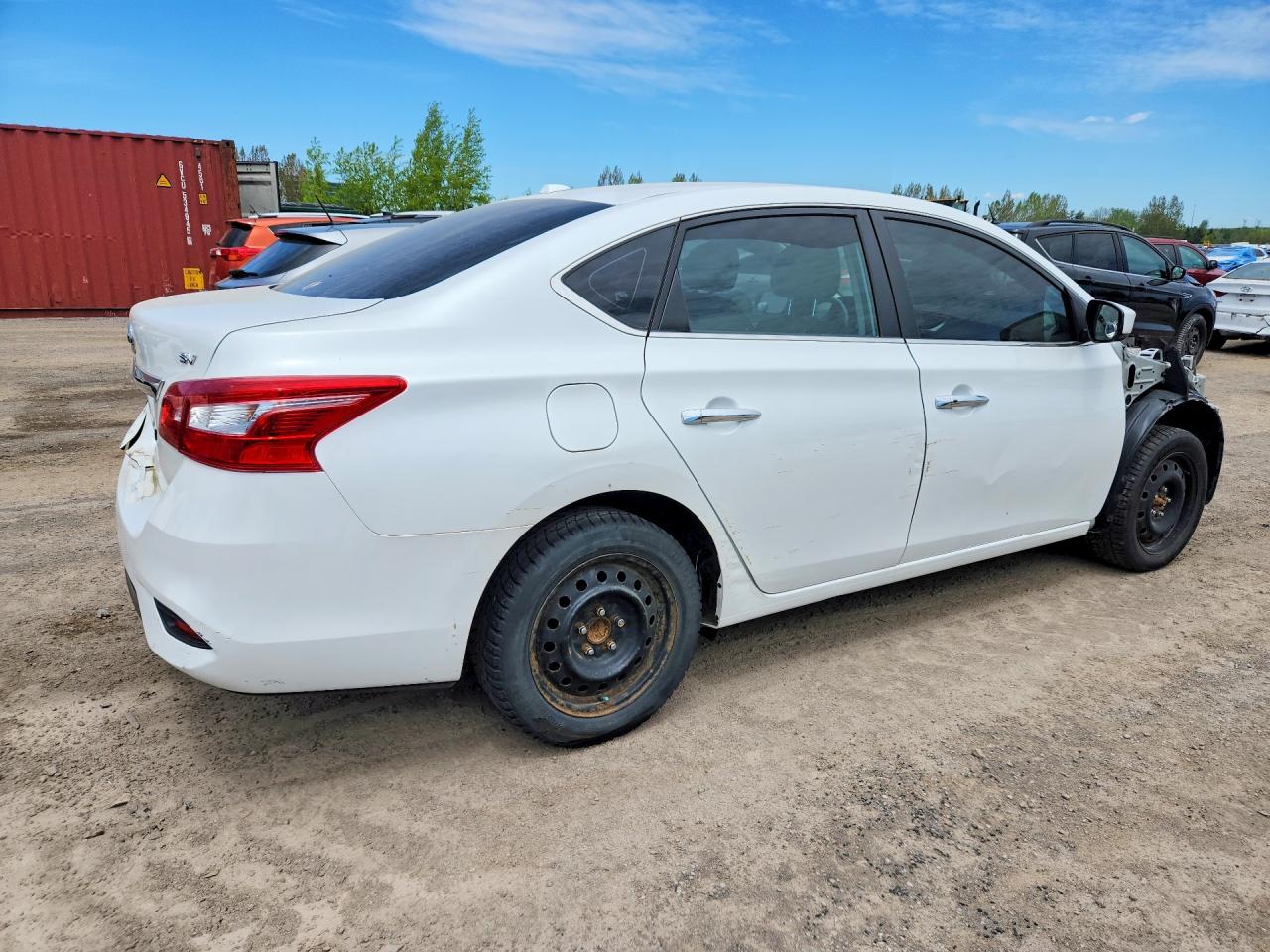 2019 Nissan Sentra S White vin: 3N1AB7AP8KY403108