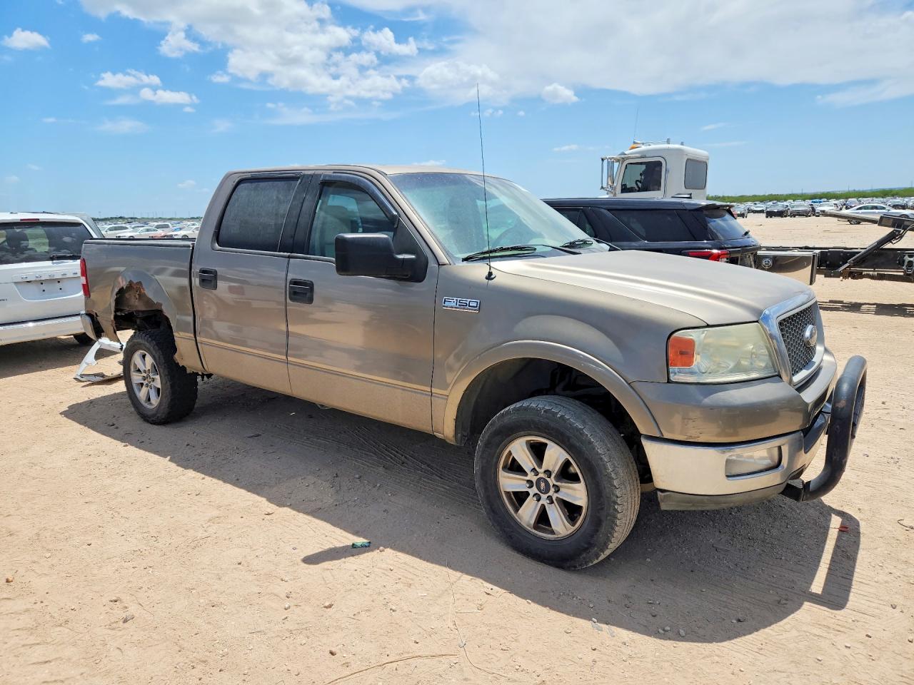 2004 Ford F150 Supercrew Beige vin: 1FTPW14574KC90028