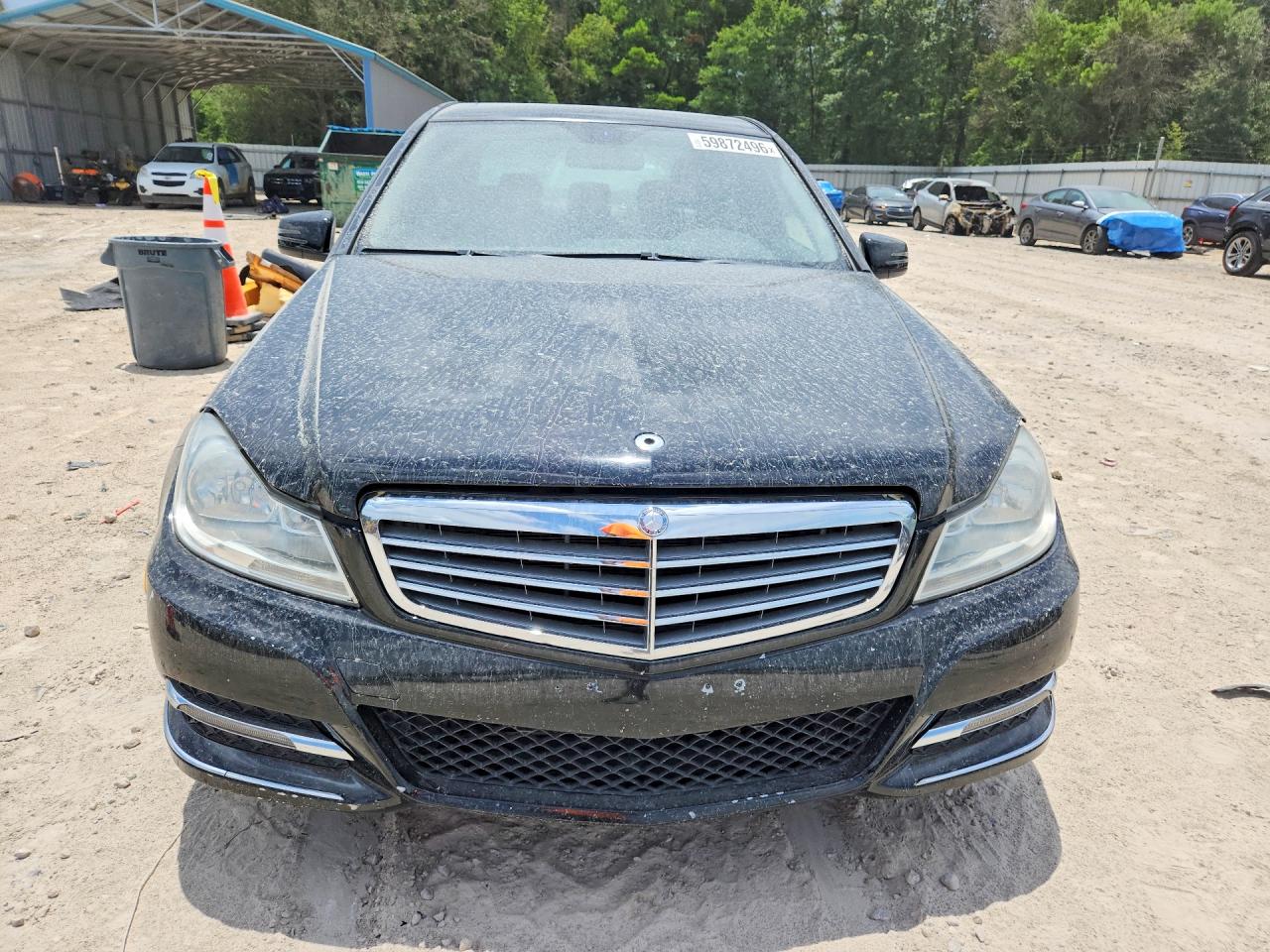 2012 Mercedes-benz C 300 4matic Black vin: WDDGF8BB4CR191678