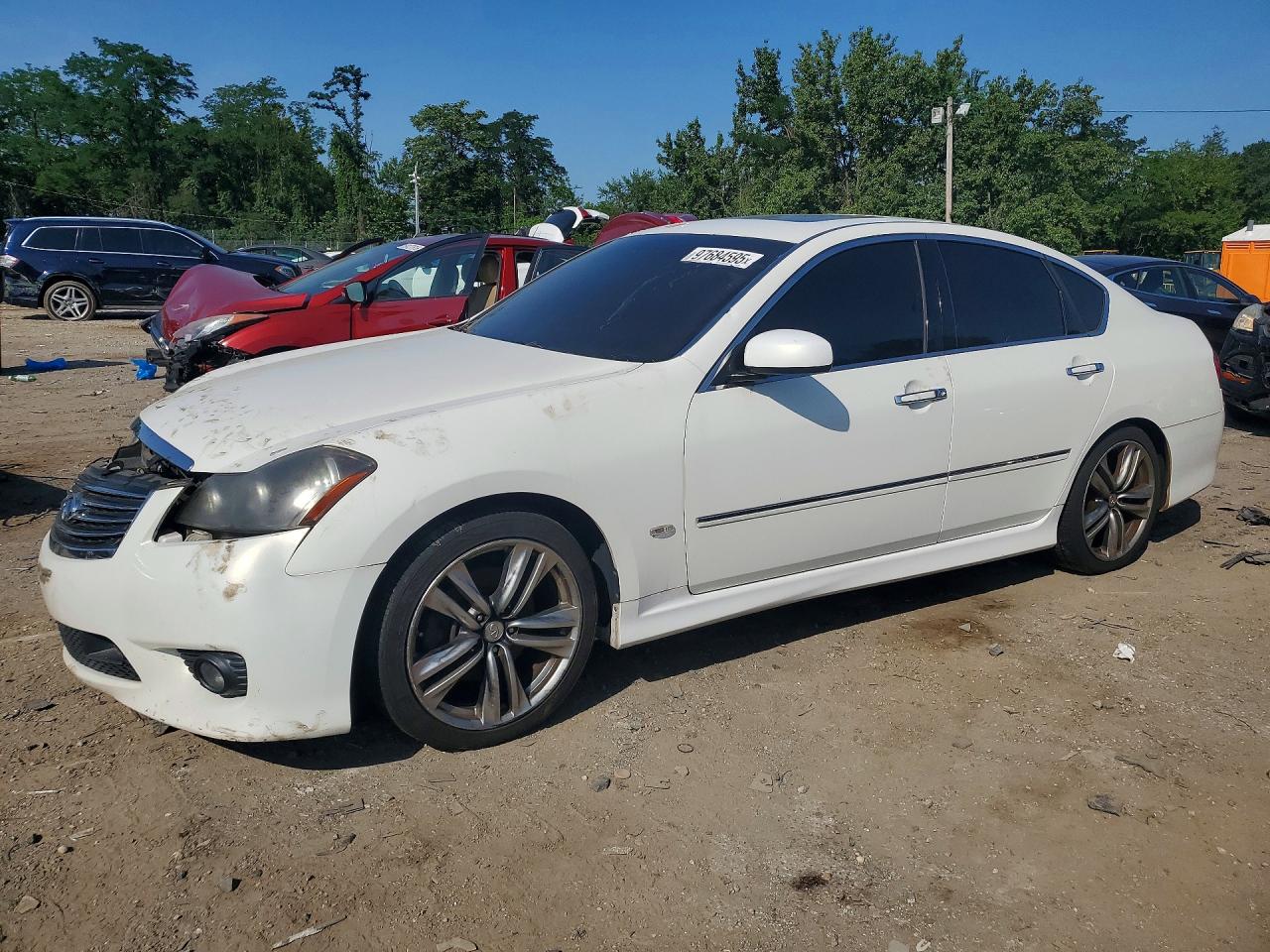 2008 Infiniti M45 Base White vin: JNKBY01E58M500251