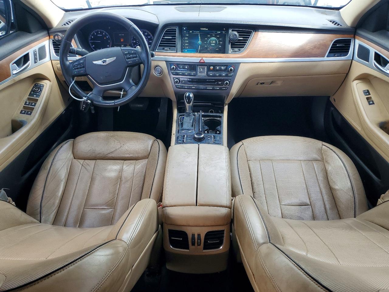2015 Hyundai Genesis 3.8l White vin: KMHGN4JE2FU069223