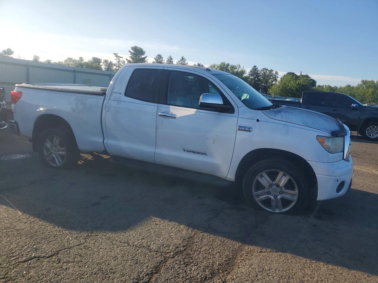 2010 Toyota Tundra Double Cab Limited White vin: 5TFBY5F16AX124121