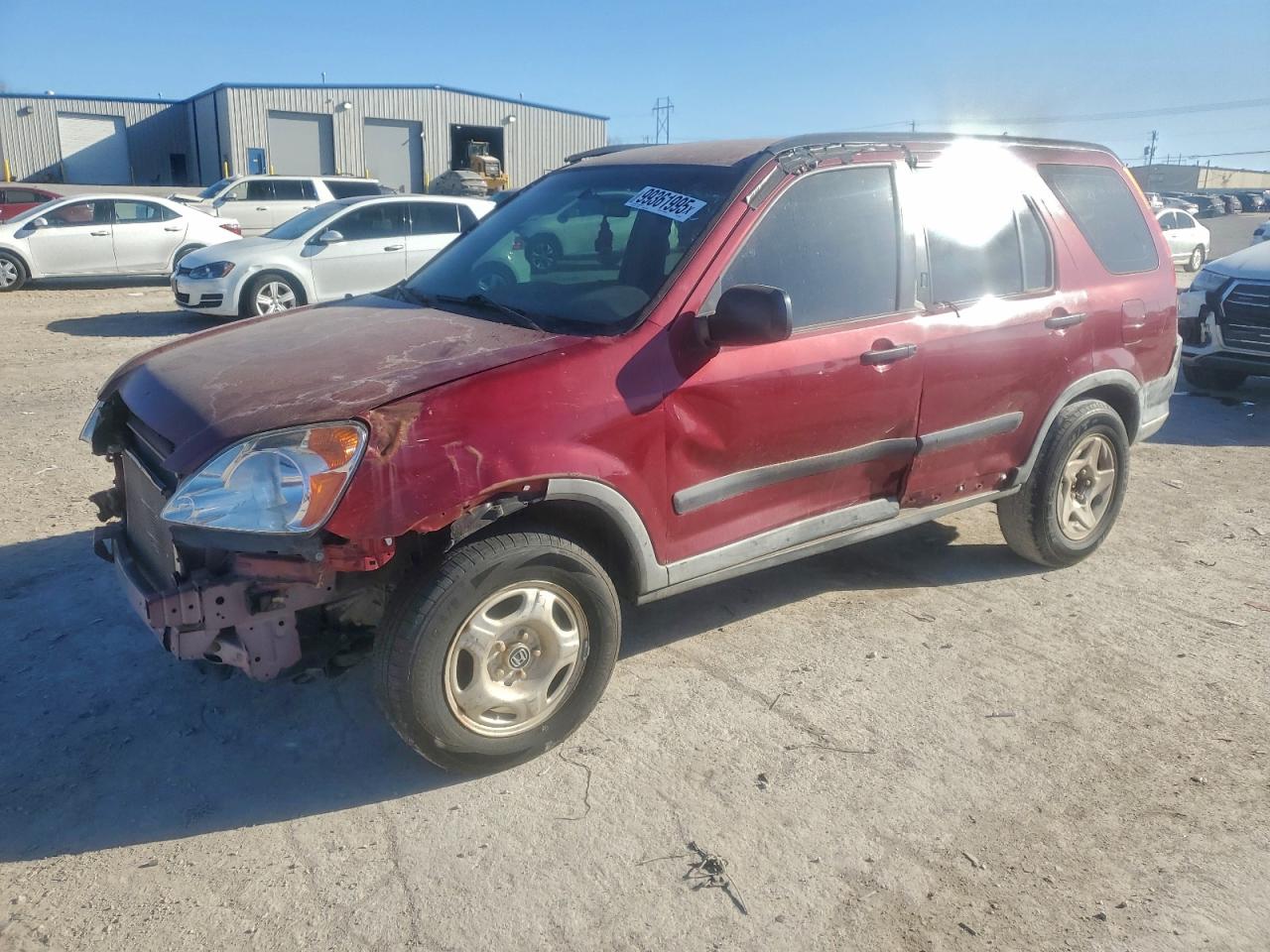 2004 Honda Cr-v Lx Red vin: JHLRD68414C018438