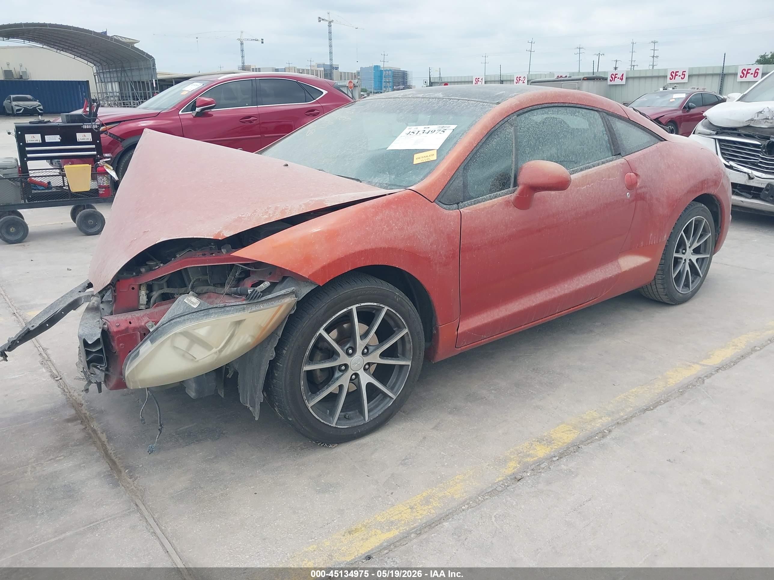 2012 Mitsubishi Eclipse Gs/gs Sport/se Orange vin: 4A31K5DF5CE004043