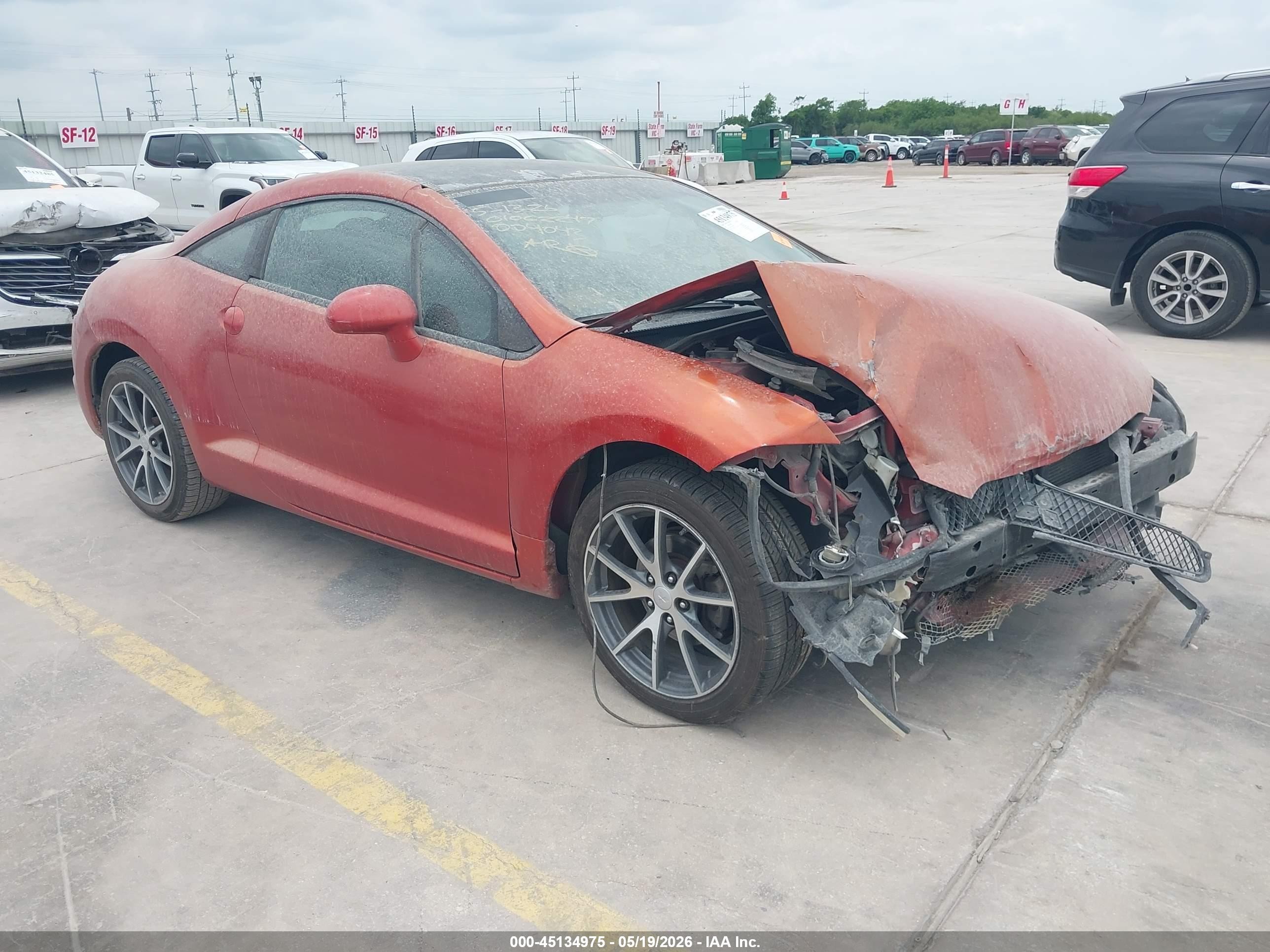 2012 Mitsubishi Eclipse Gs/gs Sport/se Orange vin: 4A31K5DF5CE004043