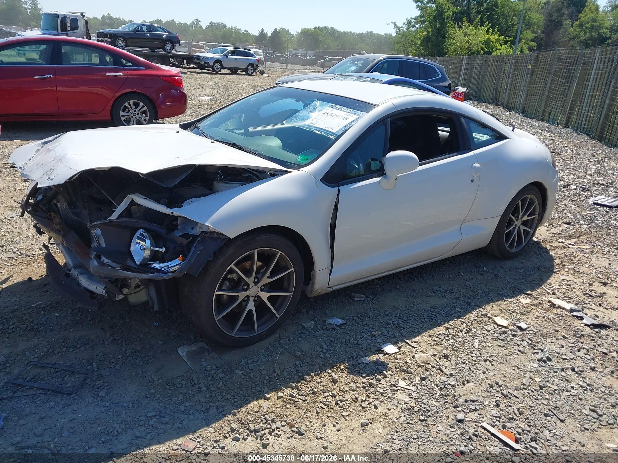 2012 Mitsubishi Eclipse Gs/gs Sport/se White vin: 4A31K5DF5CE007573