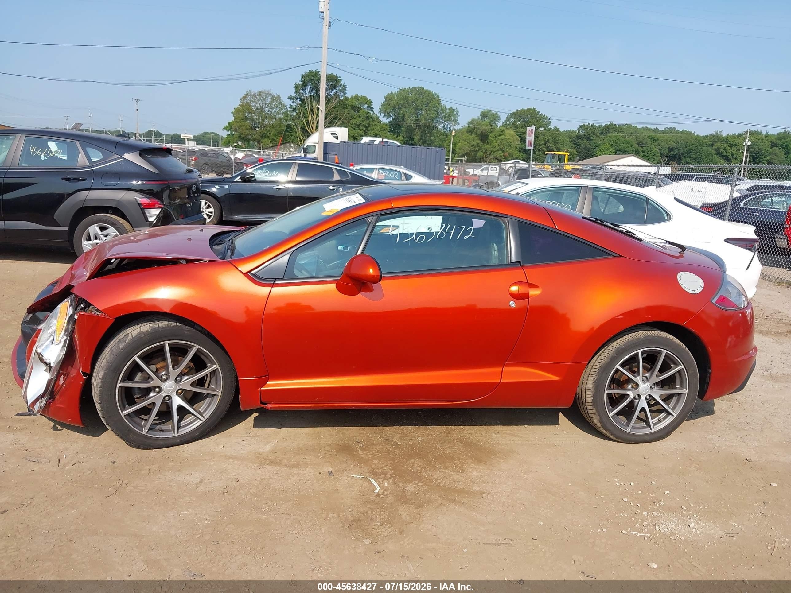 2011 Mitsubishi Eclipse Gs/gs Sport Orange vin: 4A31K5DF6BE002820