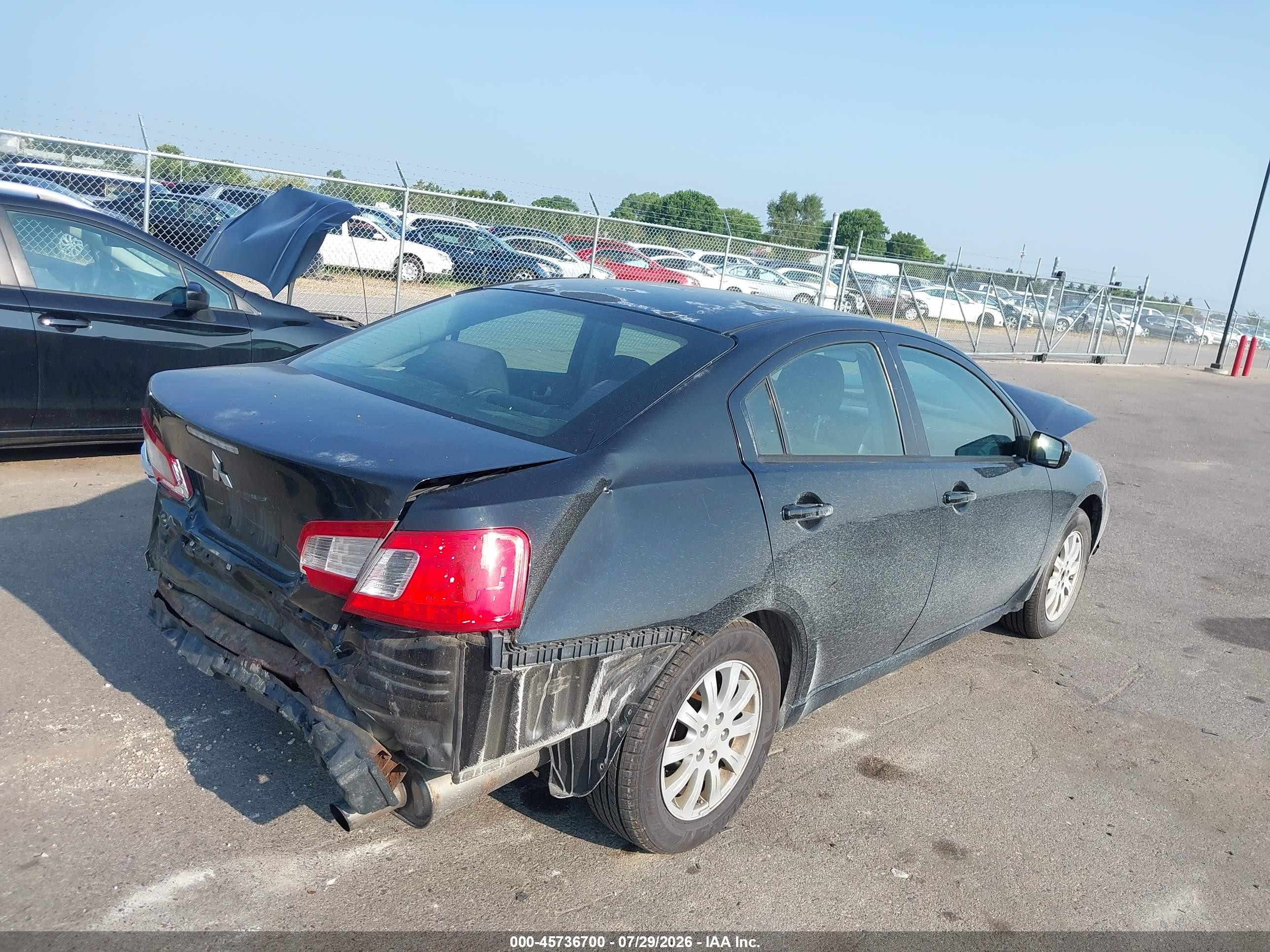 2012 Mitsubishi Galant Fe Black vin: 4A32B2FF0CE021977