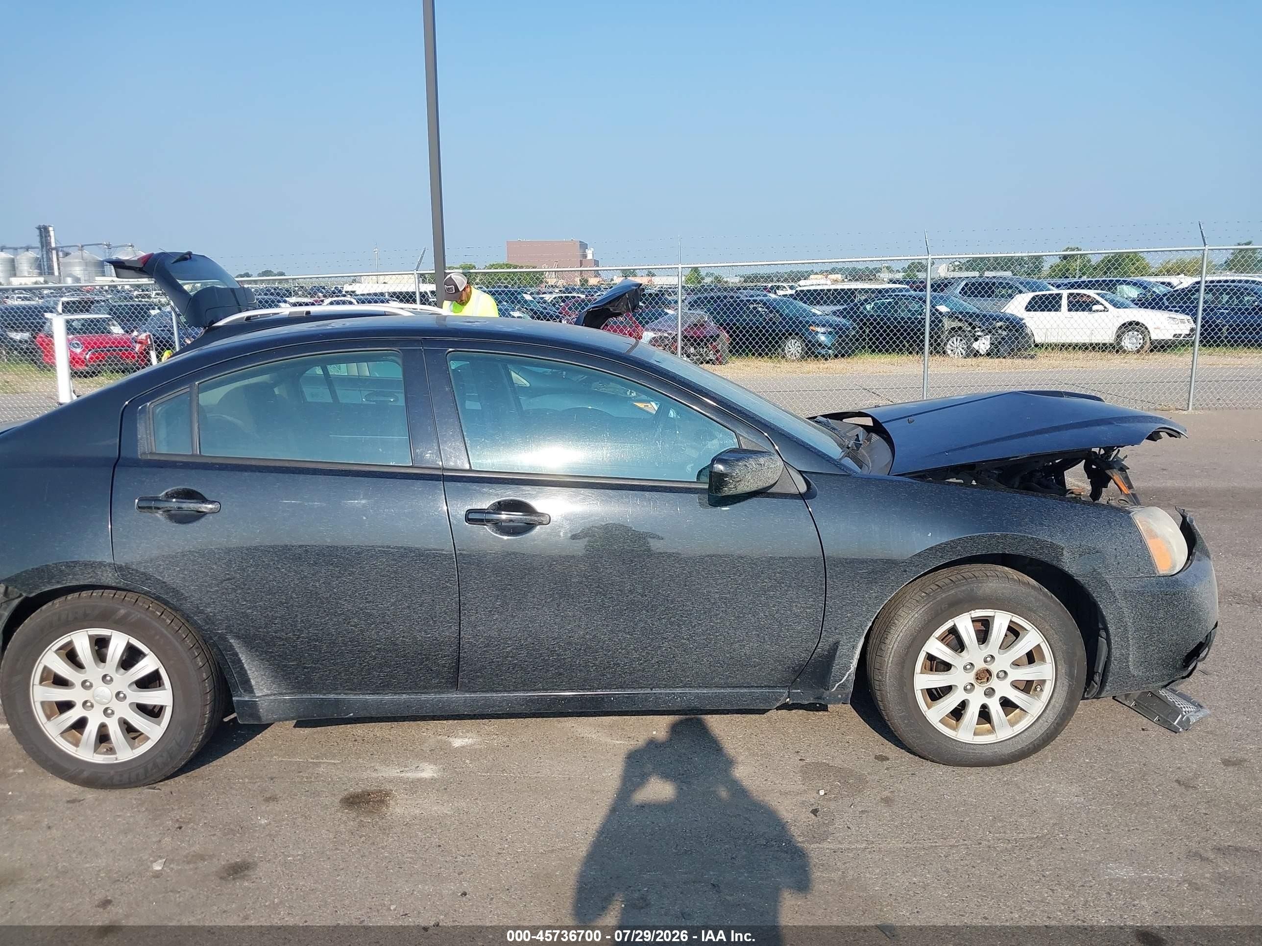 2012 Mitsubishi Galant Fe Black vin: 4A32B2FF0CE021977