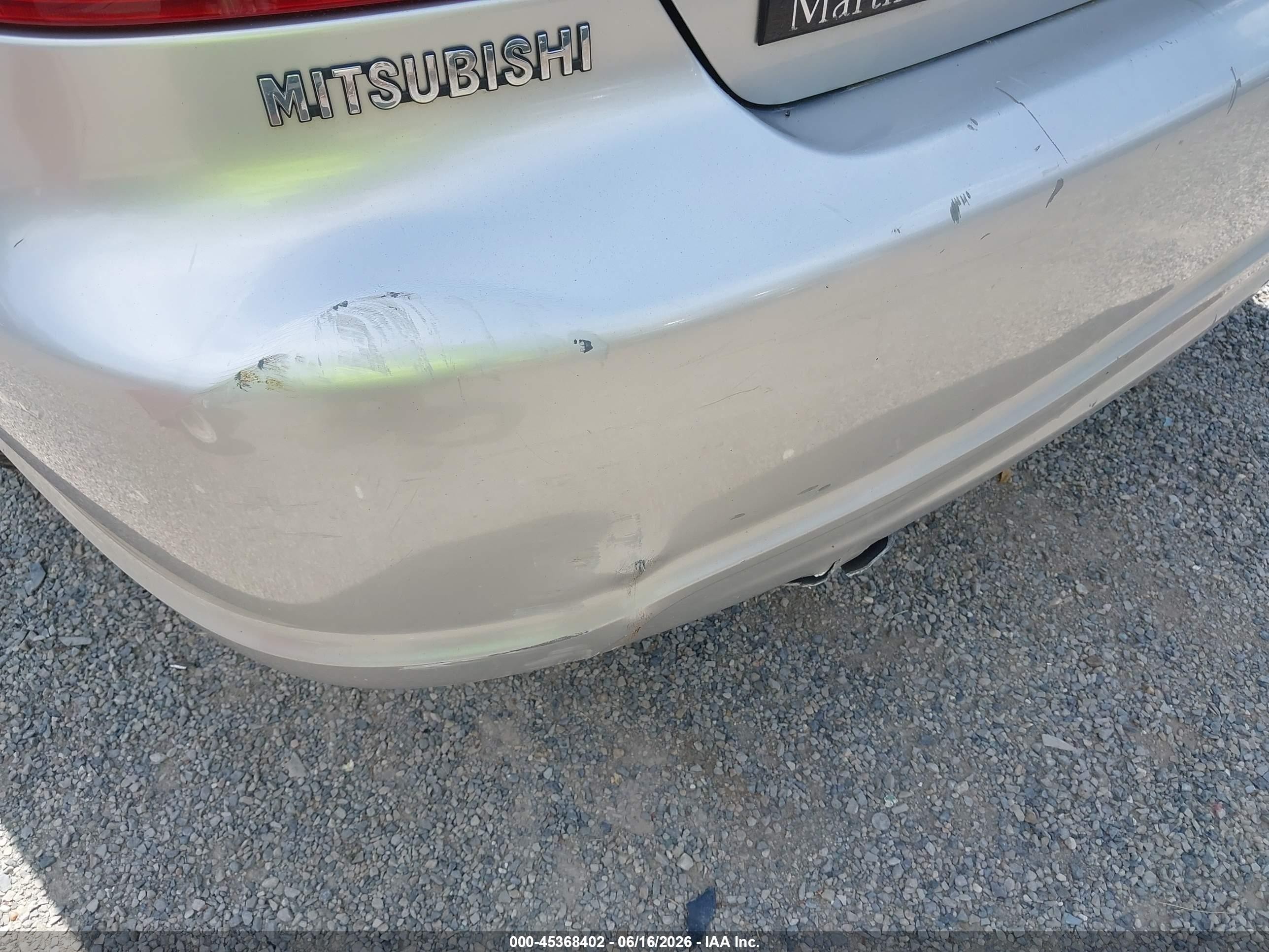 2011 Mitsubishi Galant Fe Silver vin: 4A32B2FF1BE011344