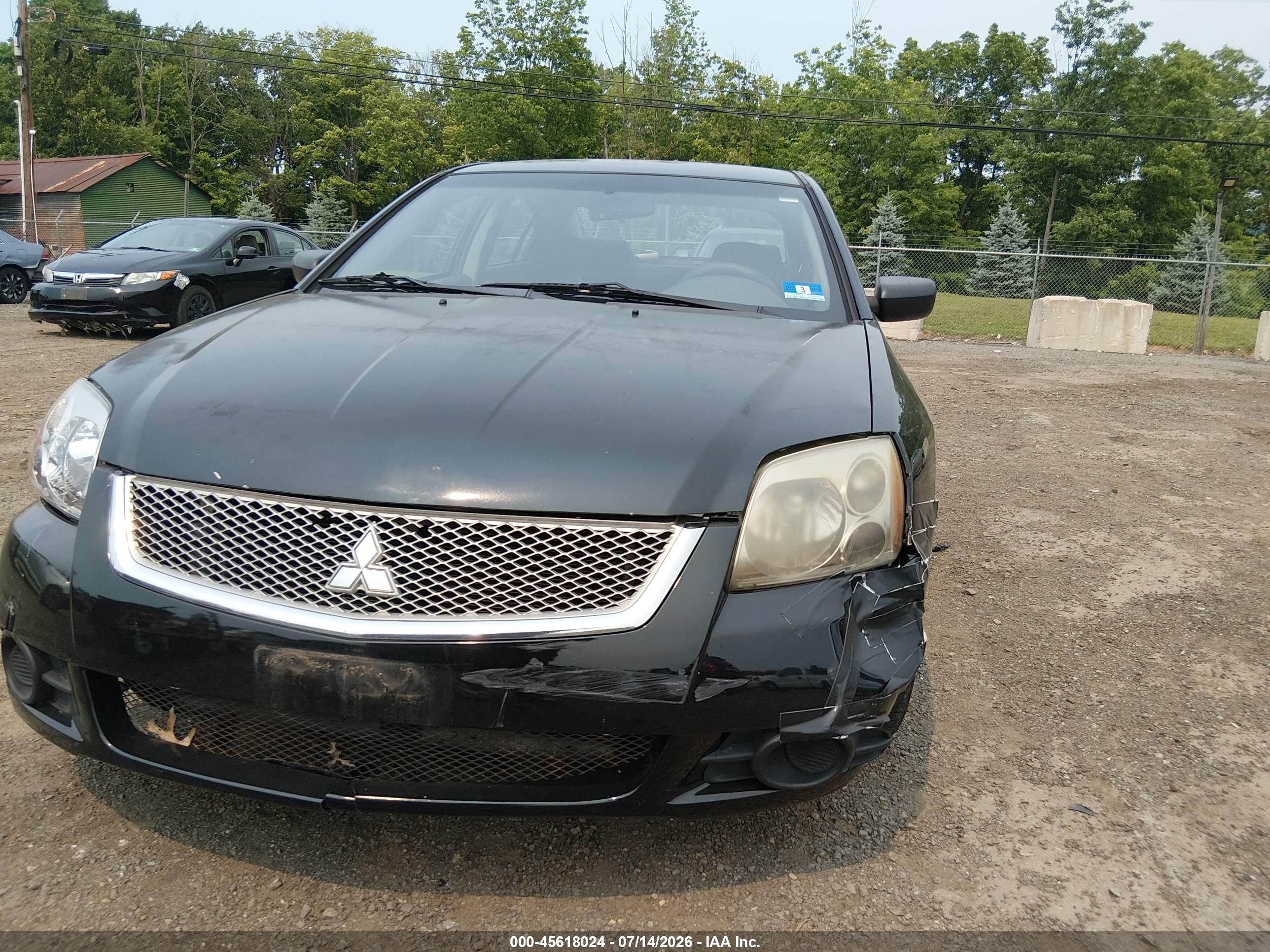 2012 Mitsubishi Galant Fe Black vin: 4A32B2FF1CE021048