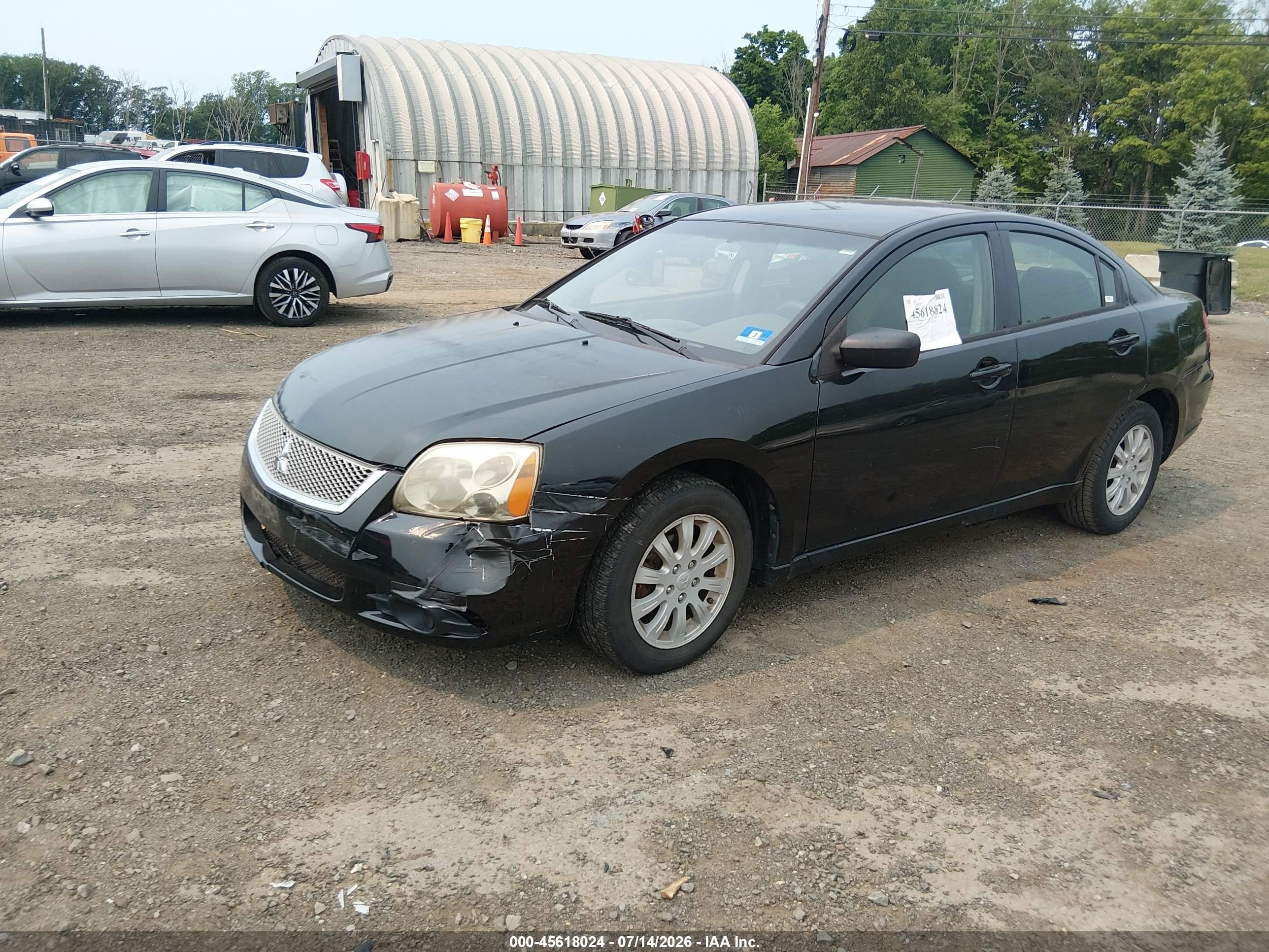 2012 Mitsubishi Galant Fe Black vin: 4A32B2FF1CE021048