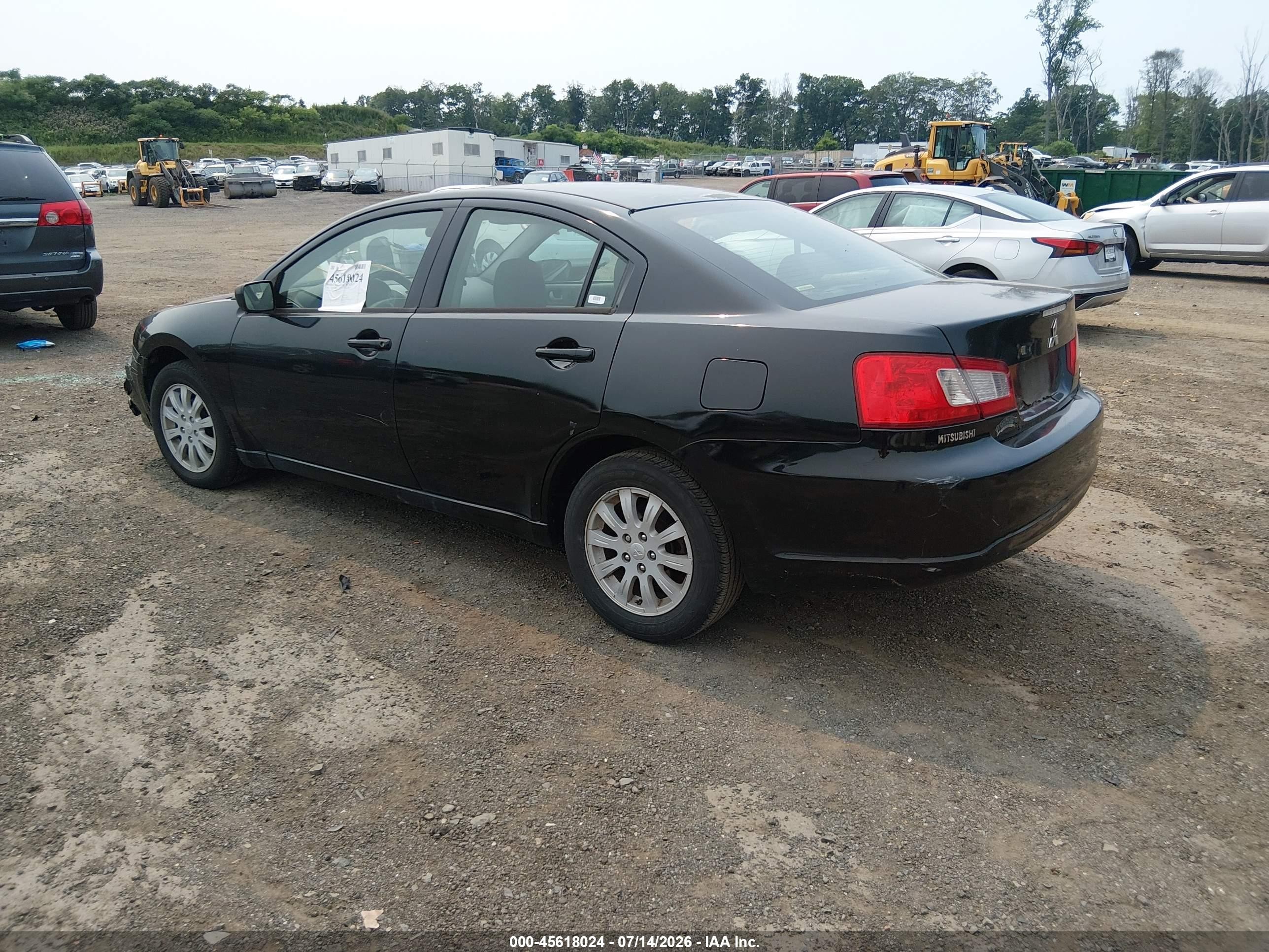 2012 Mitsubishi Galant Fe Black vin: 4A32B2FF1CE021048