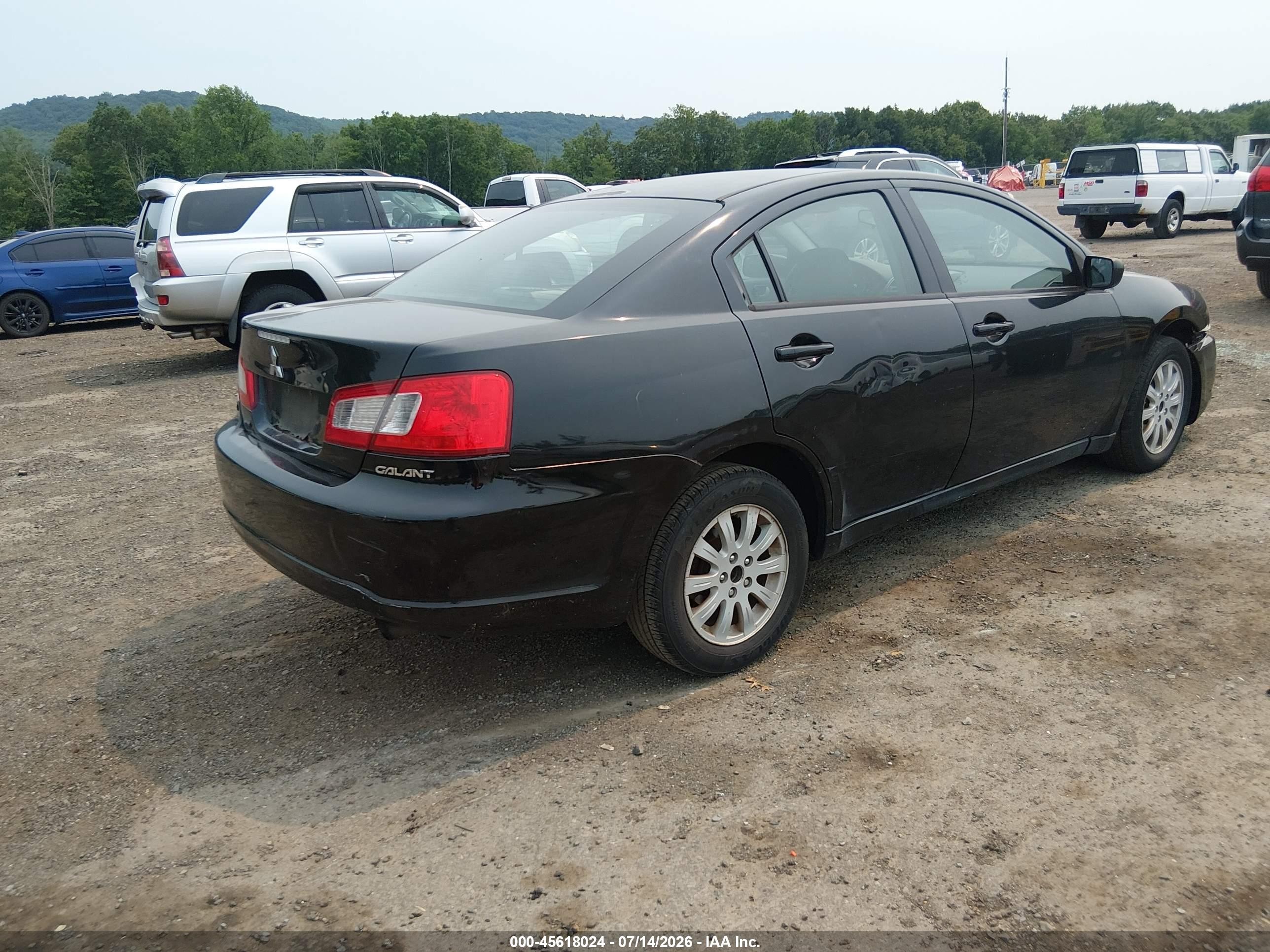 2012 Mitsubishi Galant Fe Black vin: 4A32B2FF1CE021048