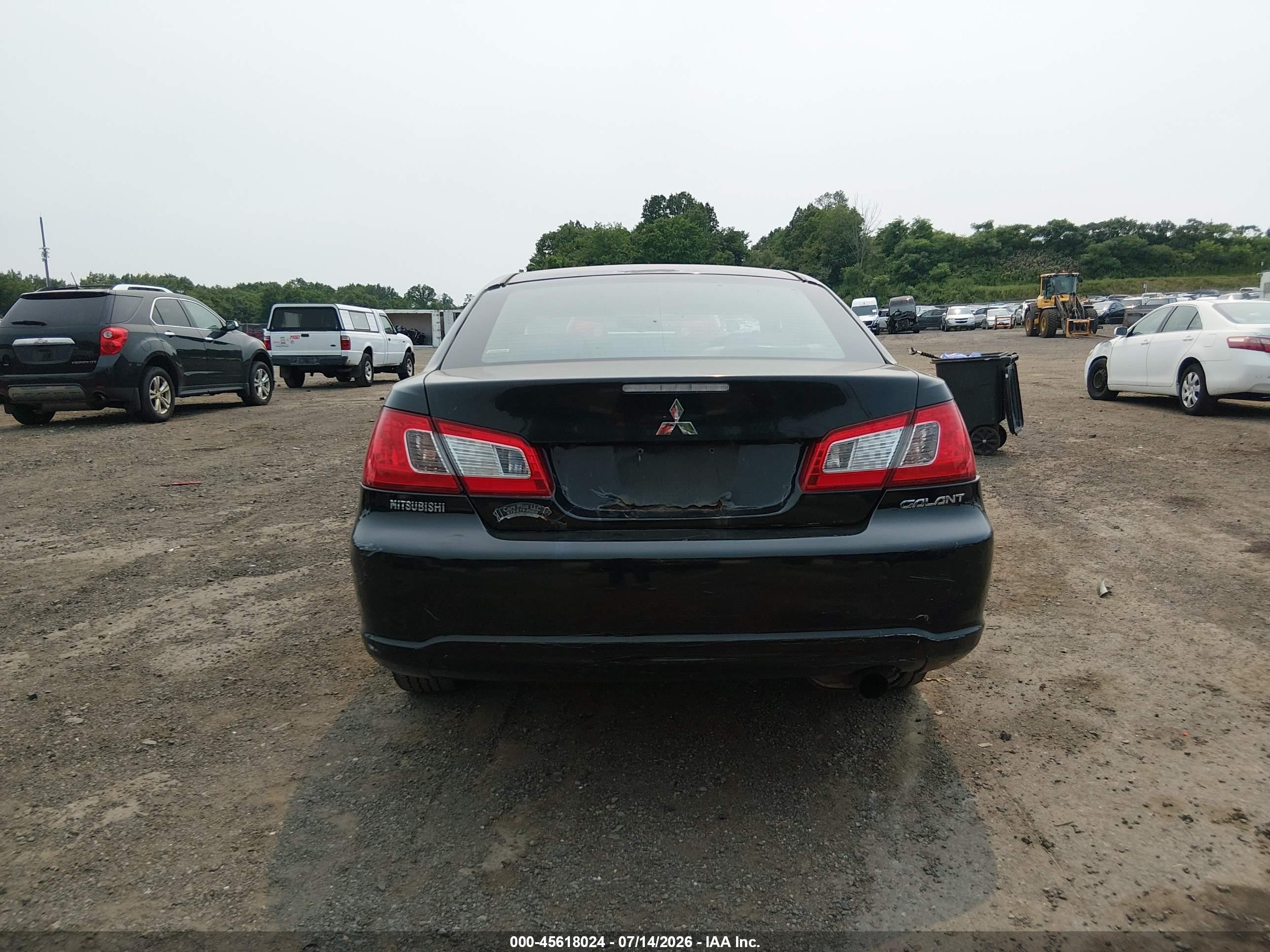 2012 Mitsubishi Galant Fe Black vin: 4A32B2FF1CE021048
