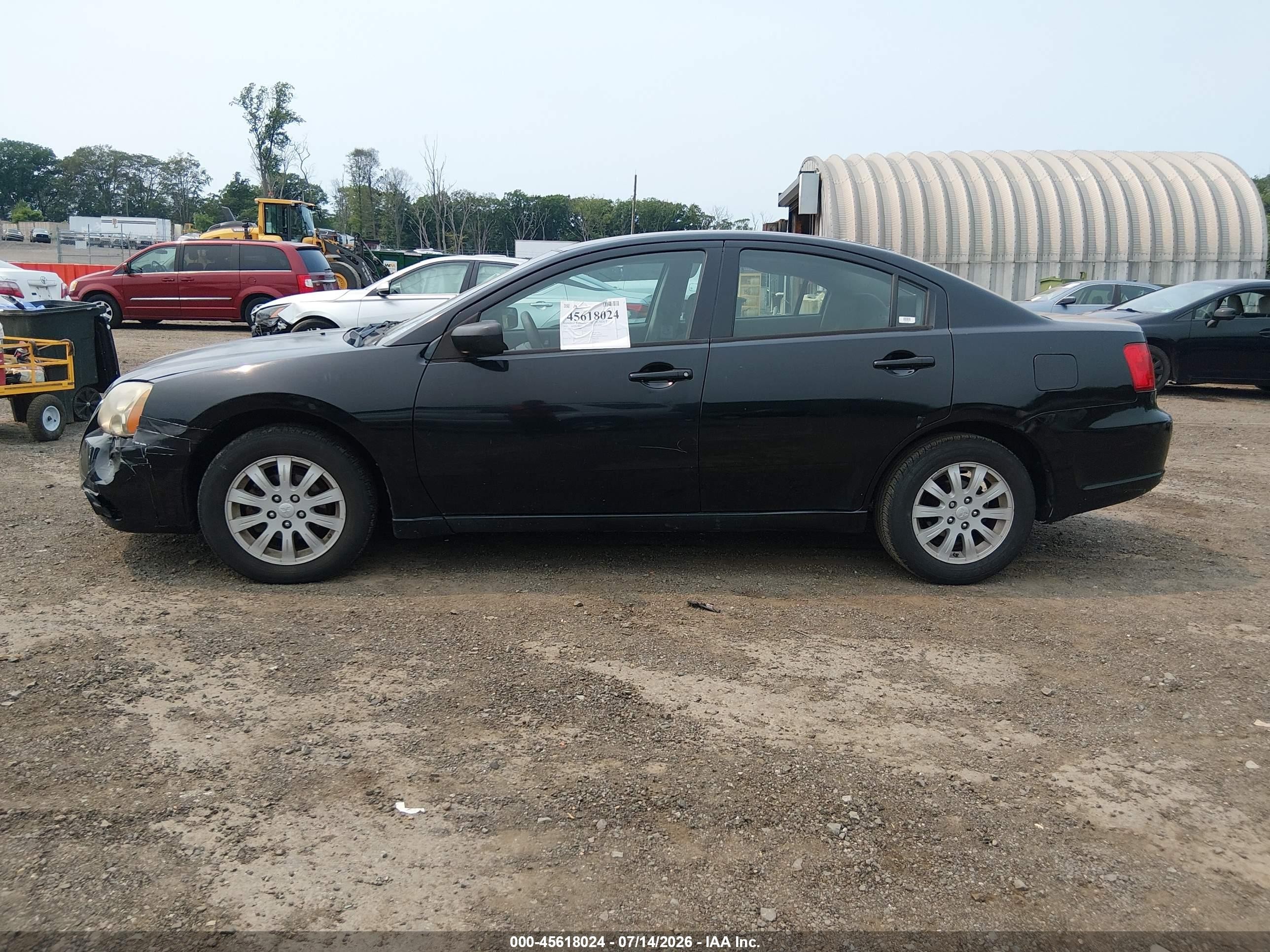 2012 Mitsubishi Galant Fe Black vin: 4A32B2FF1CE021048