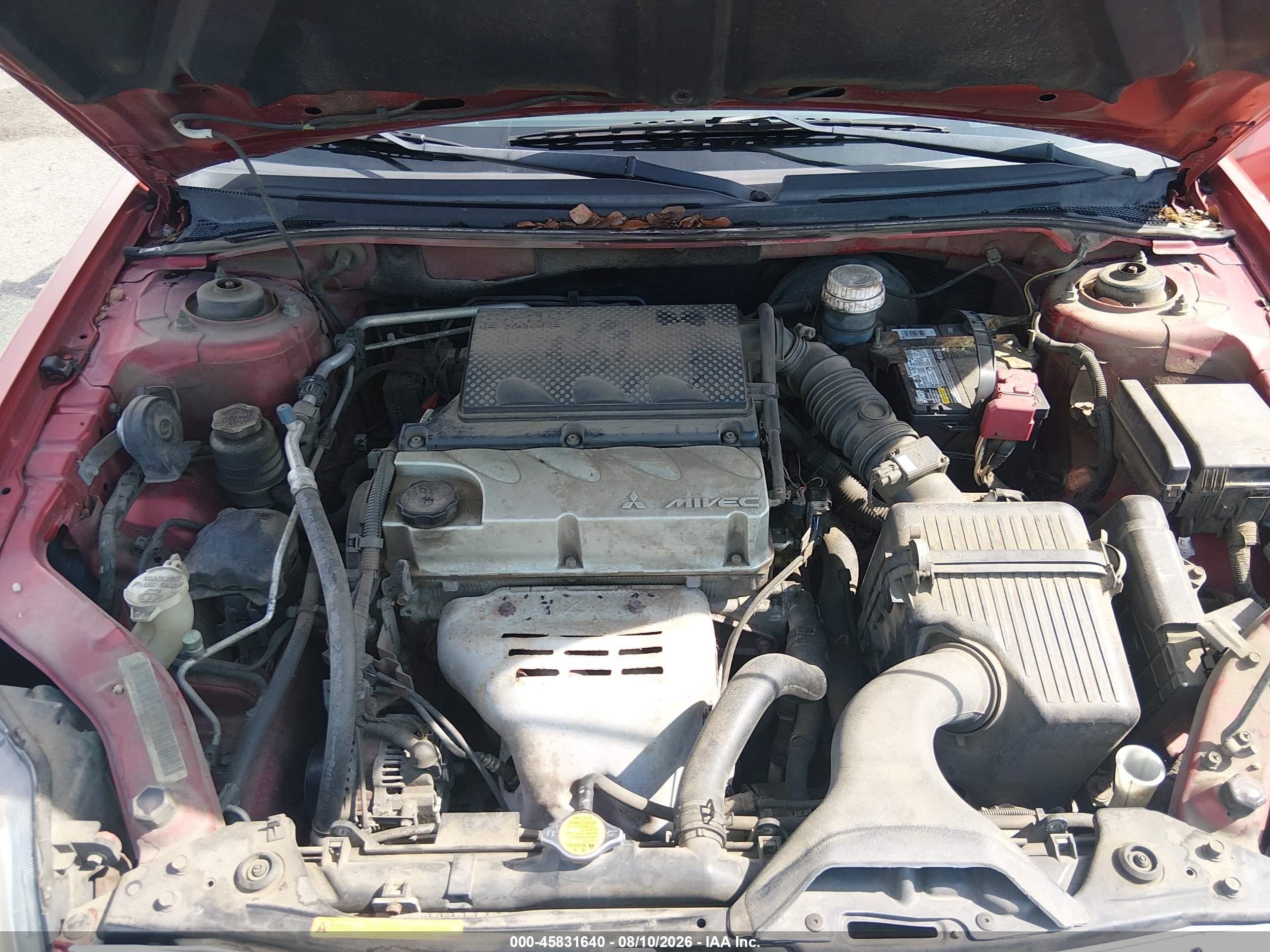 2011 Mitsubishi Galant Fe Red vin: 4A32B2FF2BE020523