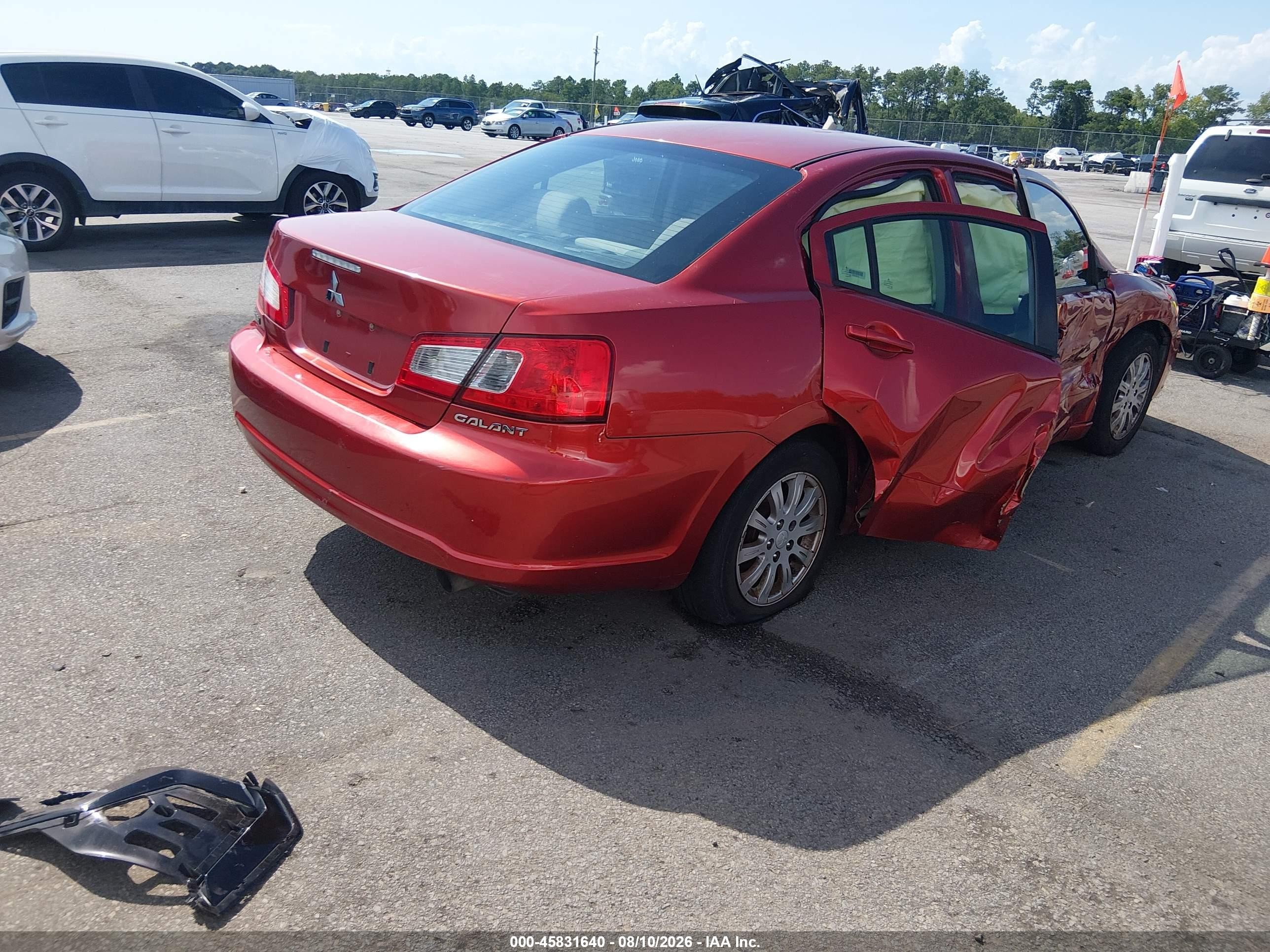 2011 Mitsubishi Galant Fe Red vin: 4A32B2FF2BE020523
