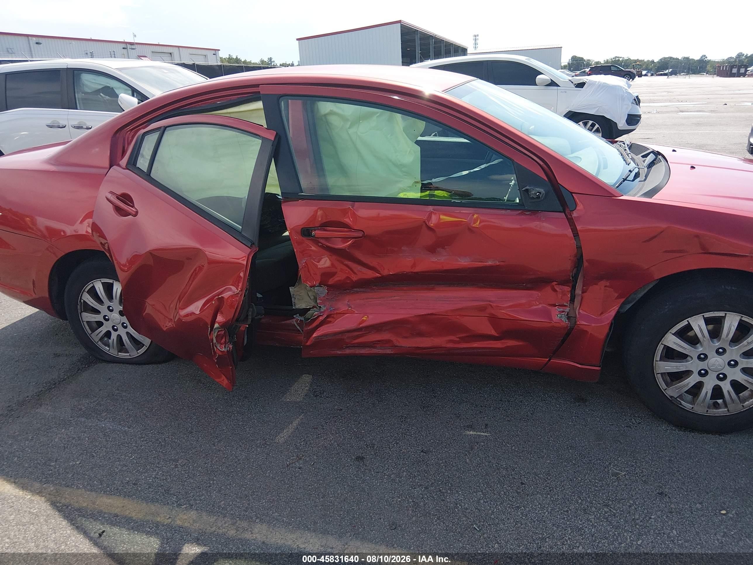 2011 Mitsubishi Galant Fe Red vin: 4A32B2FF2BE020523